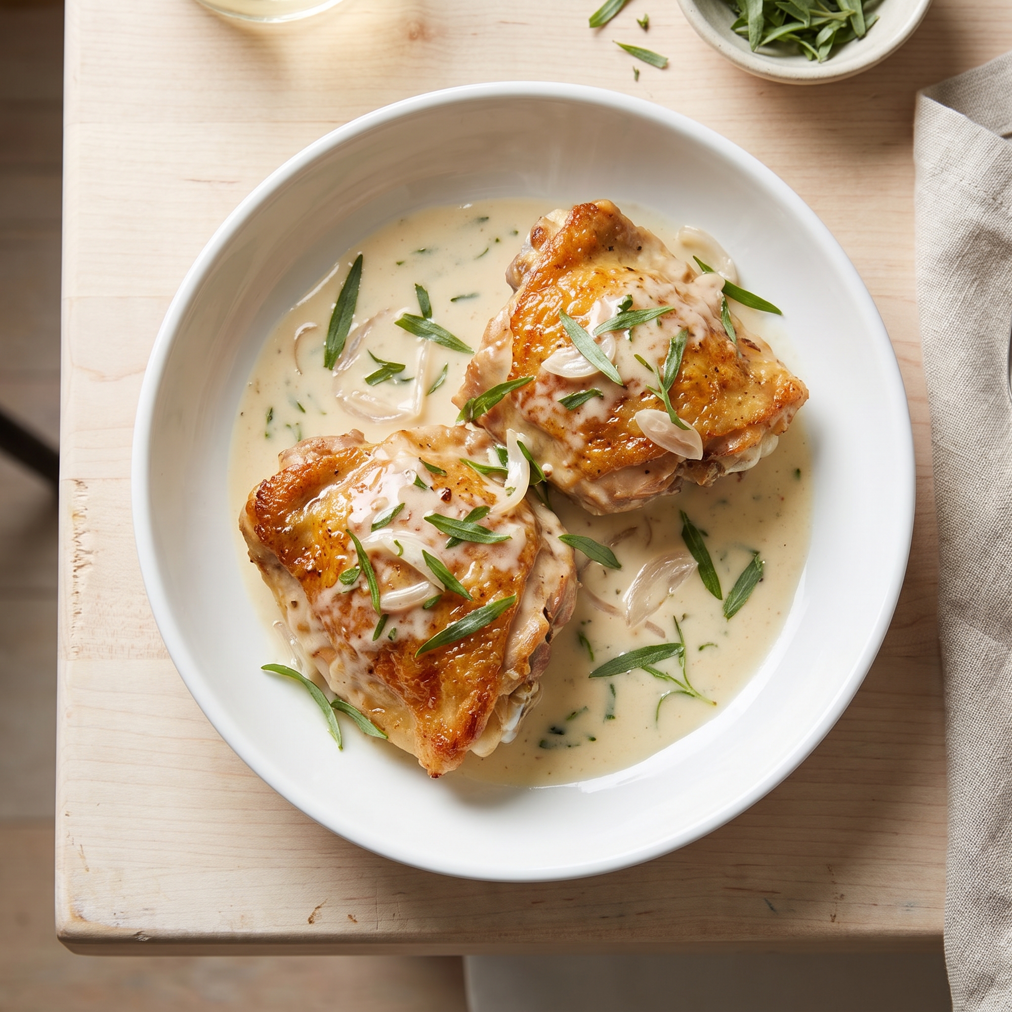 Chicken in Vinegar Sauce (Poulet au Vinaigre)