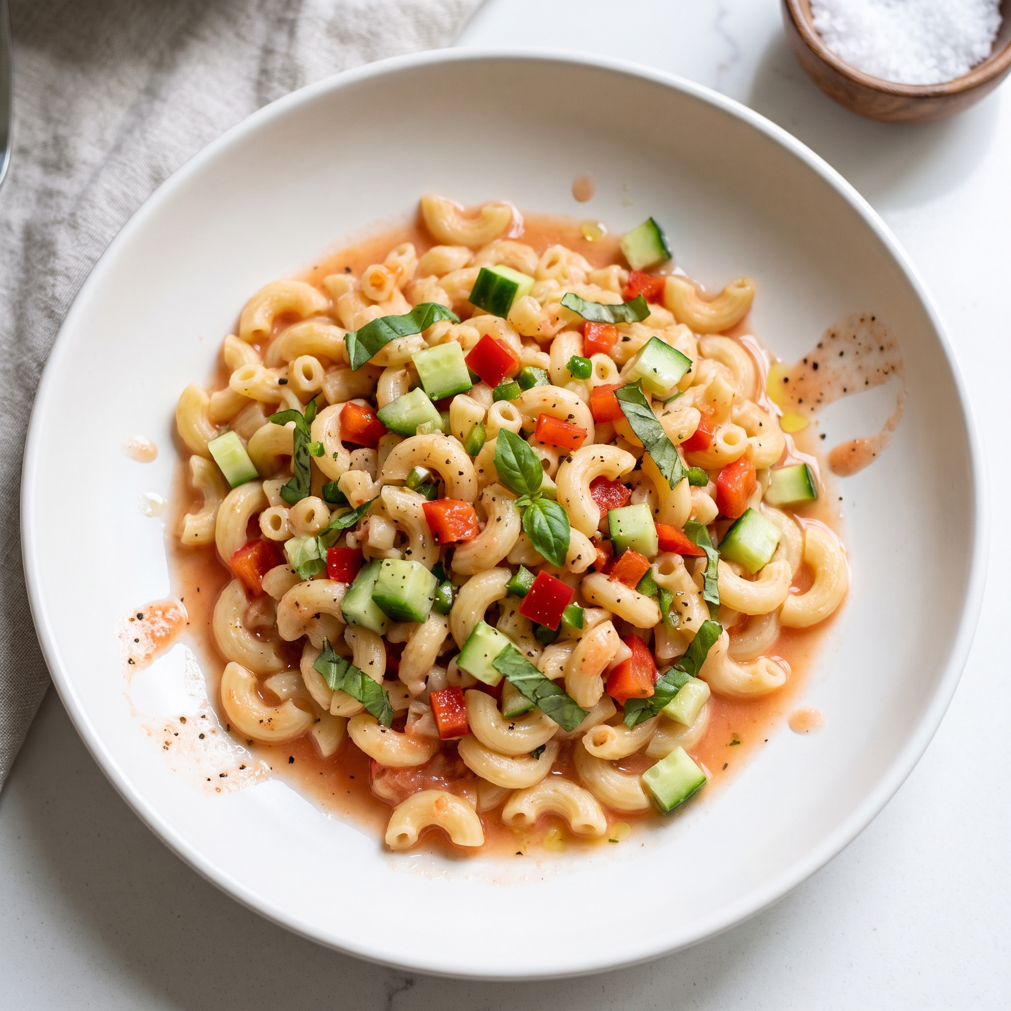 Chilled Gazpacho-Style Pasta Salad