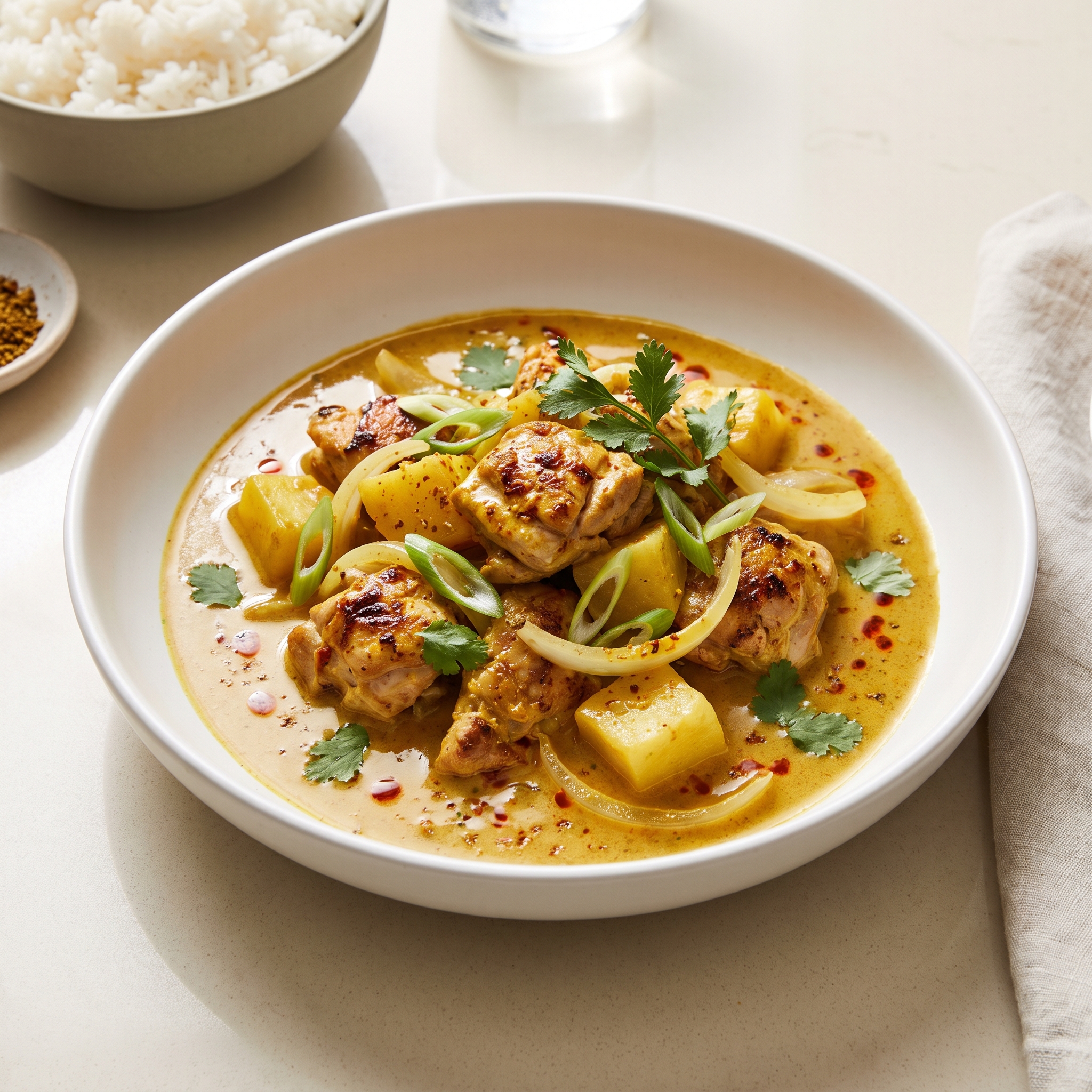 Chinese Curry Chicken with Potatoes and Coconut Milk