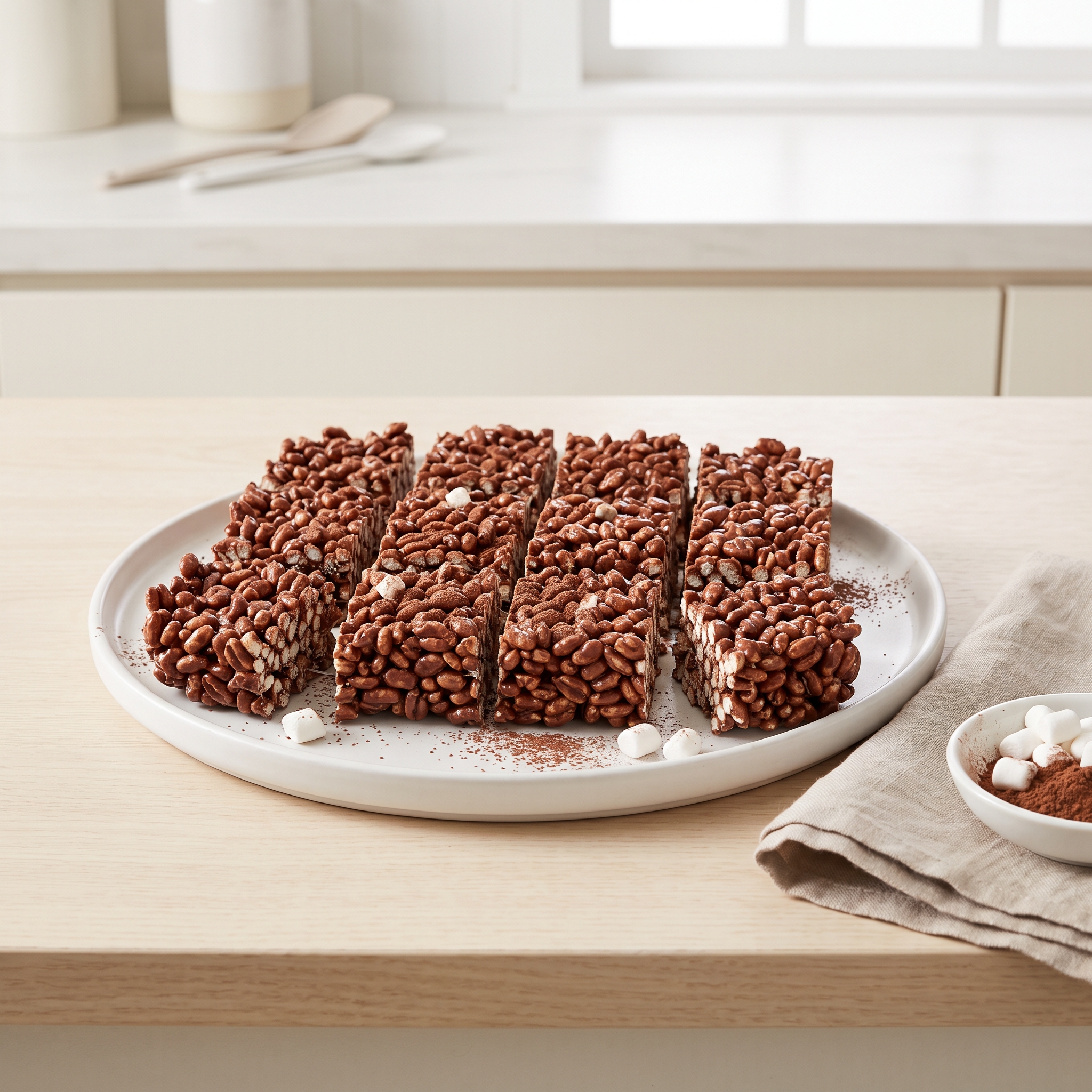 Chocolate Puffed-Wheat Squares