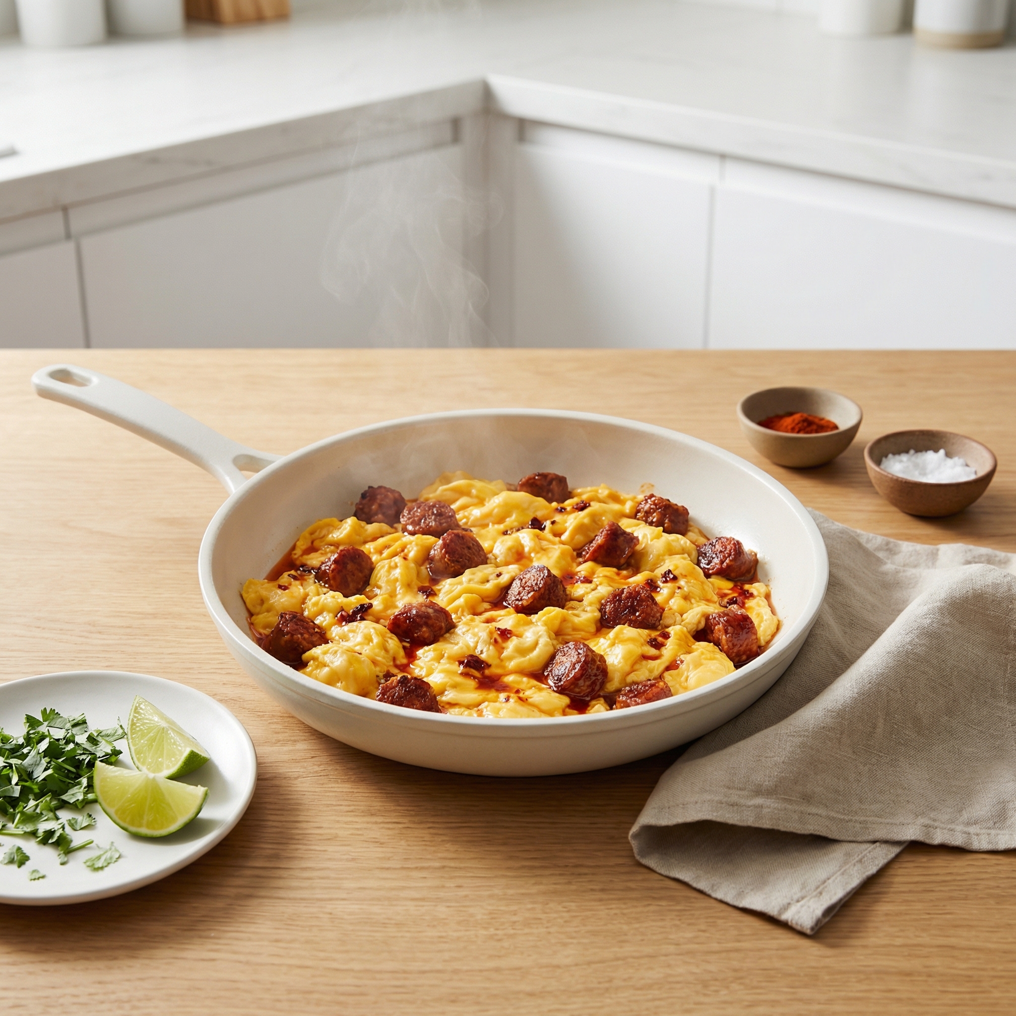 Chorizo and Soft-Scrambled Eggs
