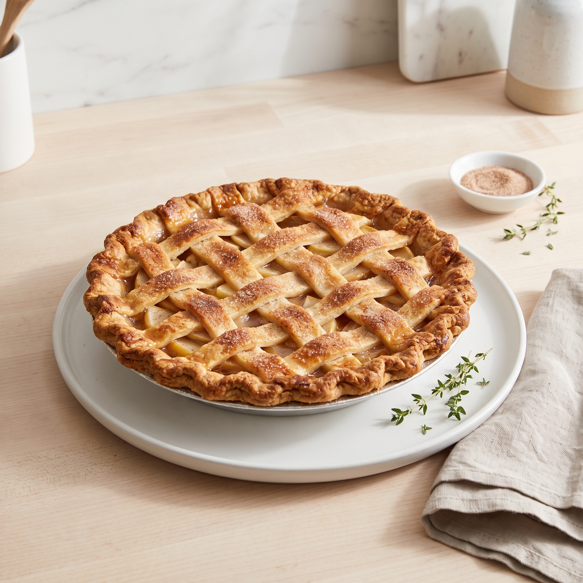 Cinnamon-Ginger Pear and Apple Pie