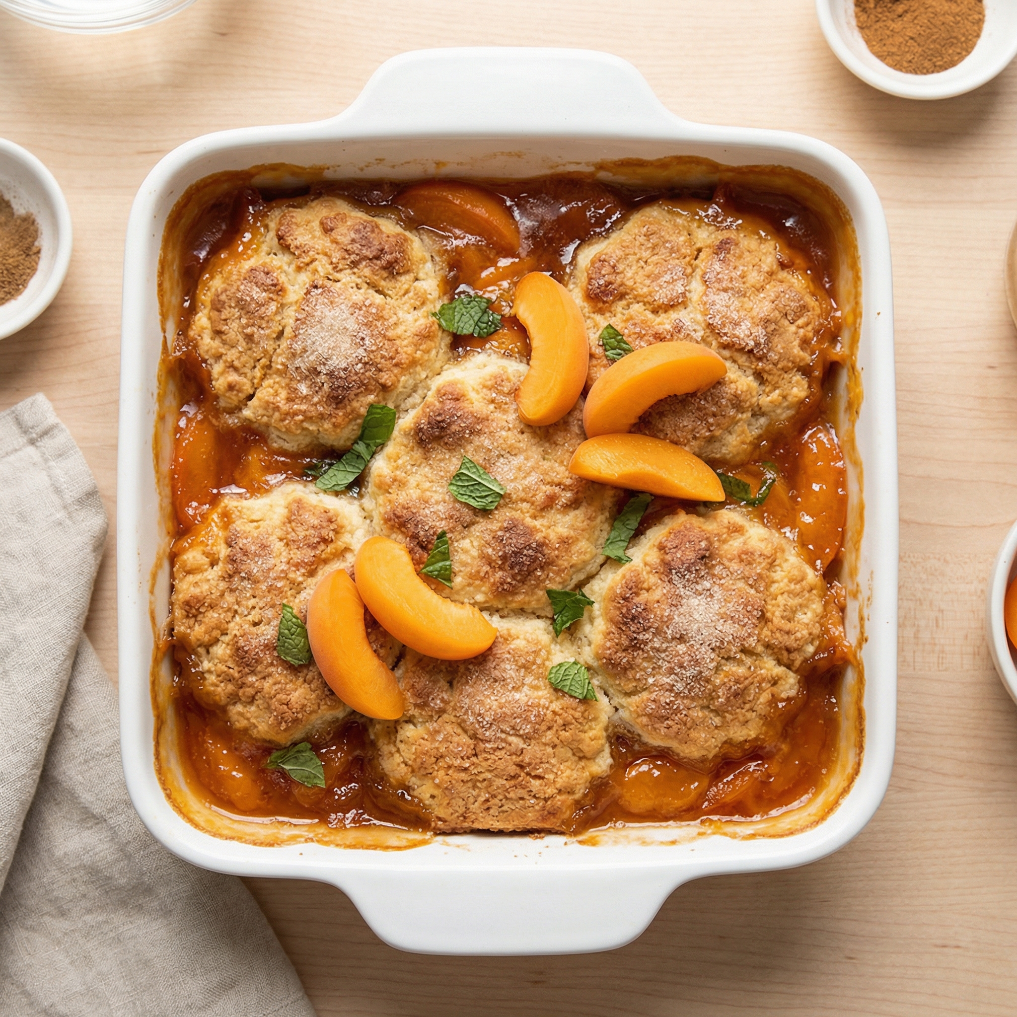 Fresh Apricot Fruit Cobbler