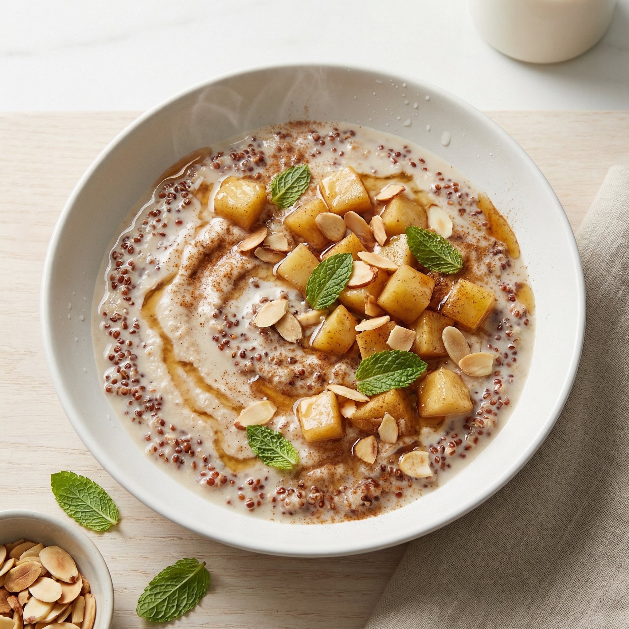 Cinnamon-Apple Quinoa Breakfast Porridge