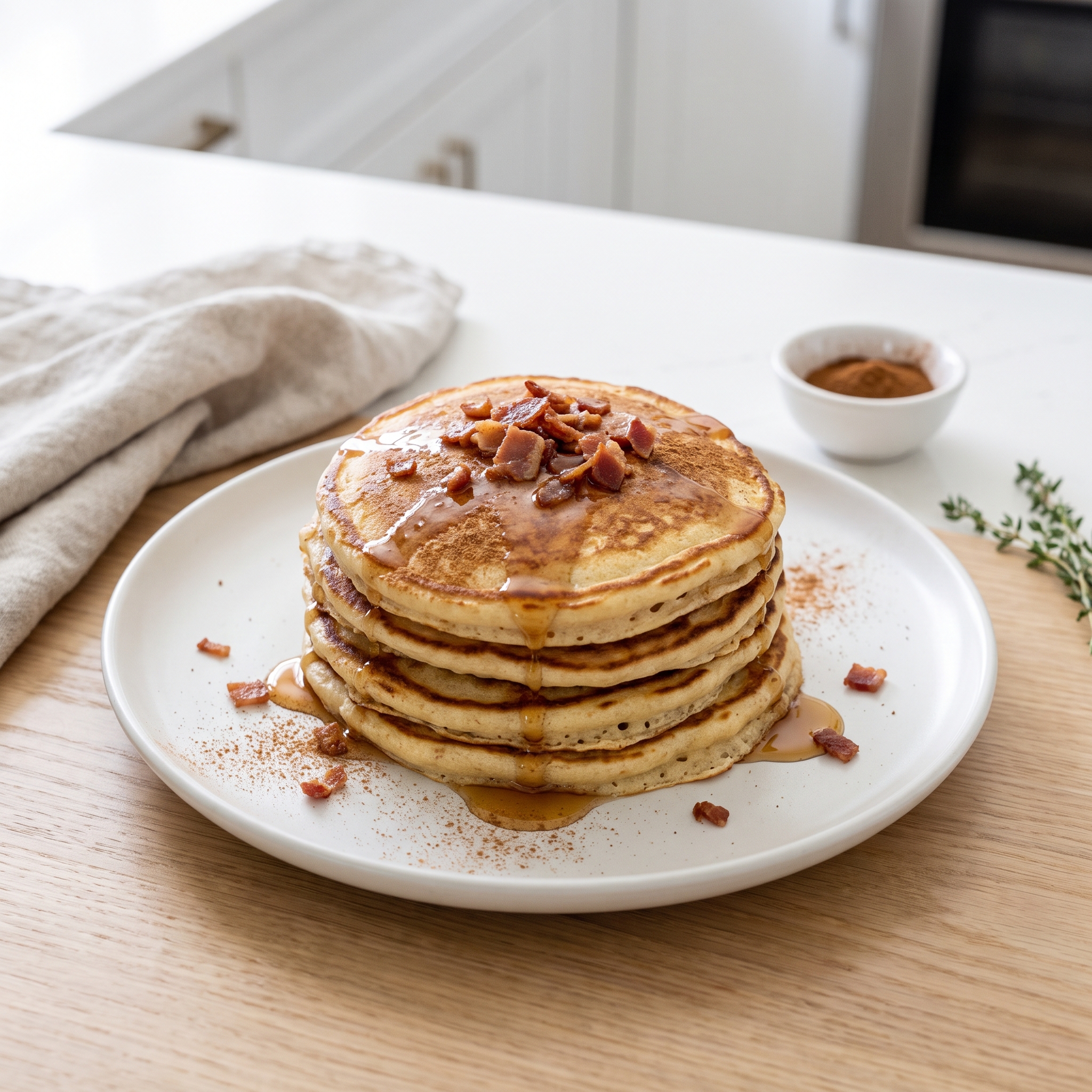 Cinnamon Bacon-Stuffed Pancakes