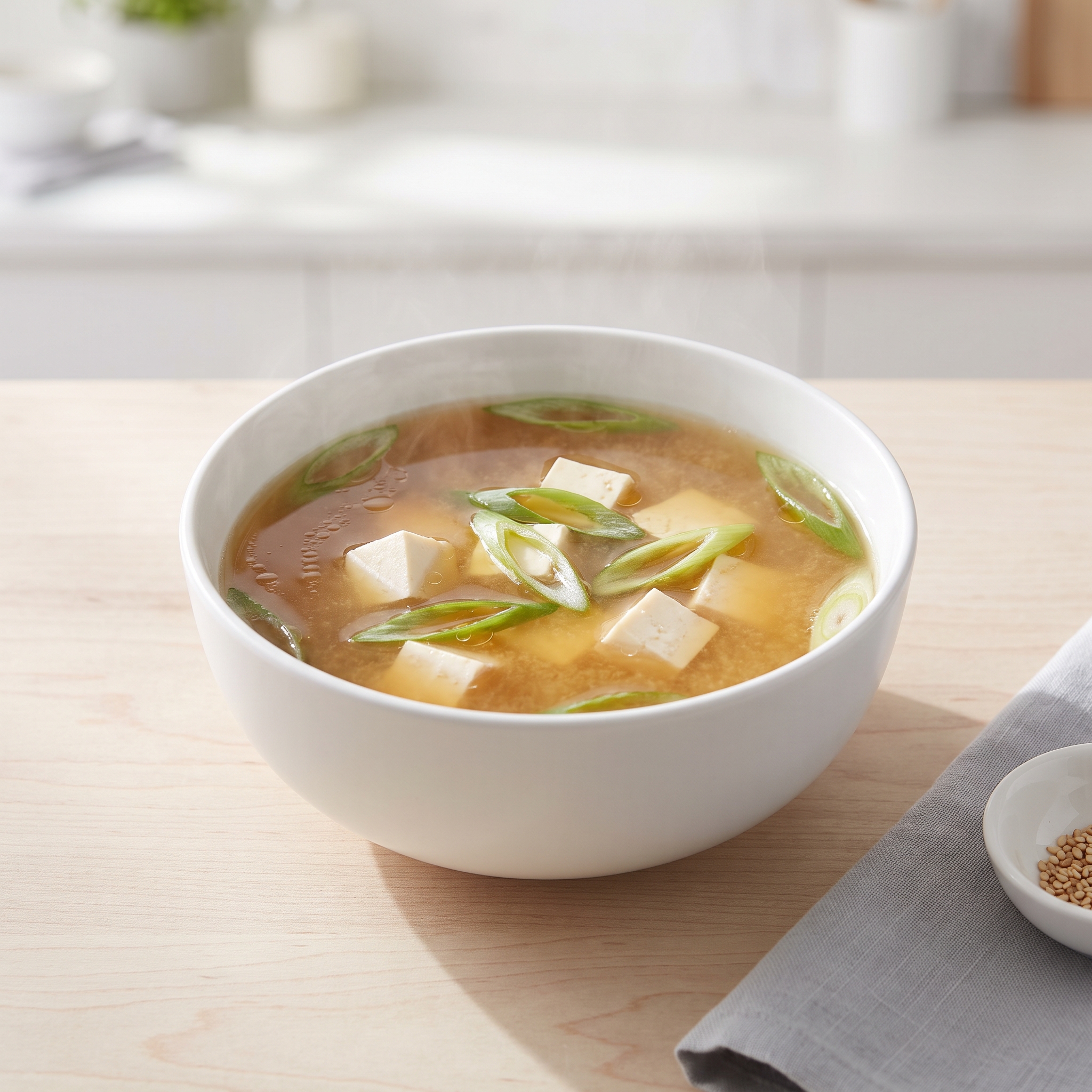 Classic Miso Broth with Tofu and Scallions