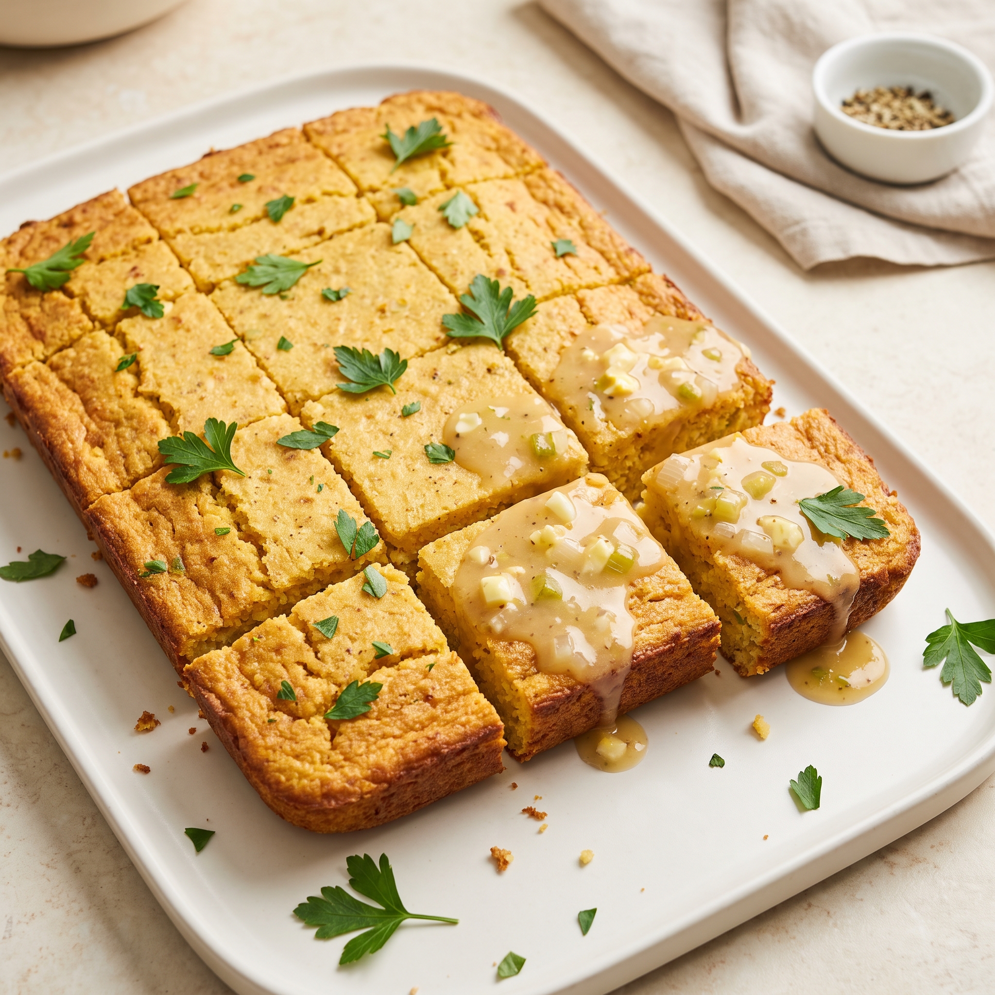 Cornbread Dressing and Chicken Gravy