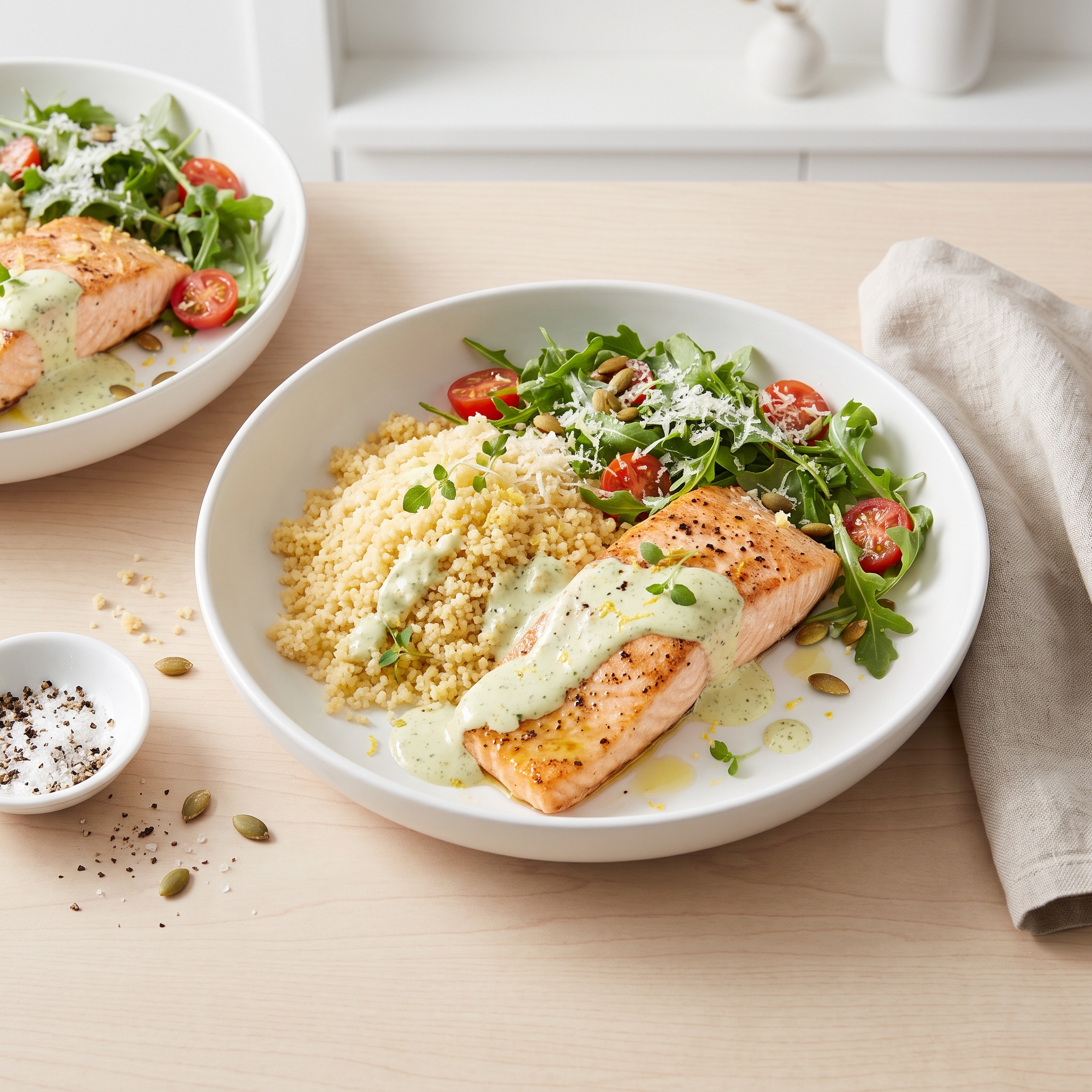 Couscous Salad with Salmon