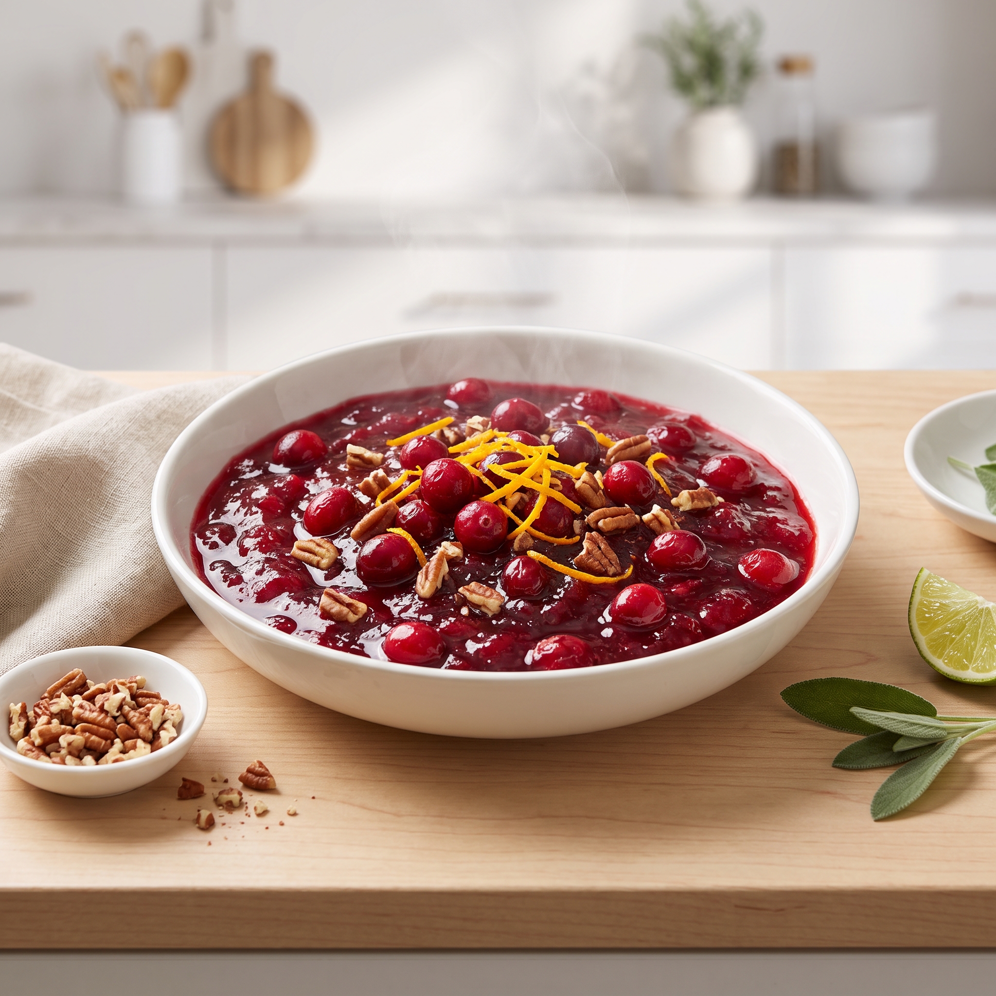 Cranberry-Orange Ginger Sauce with Toasted Pecans