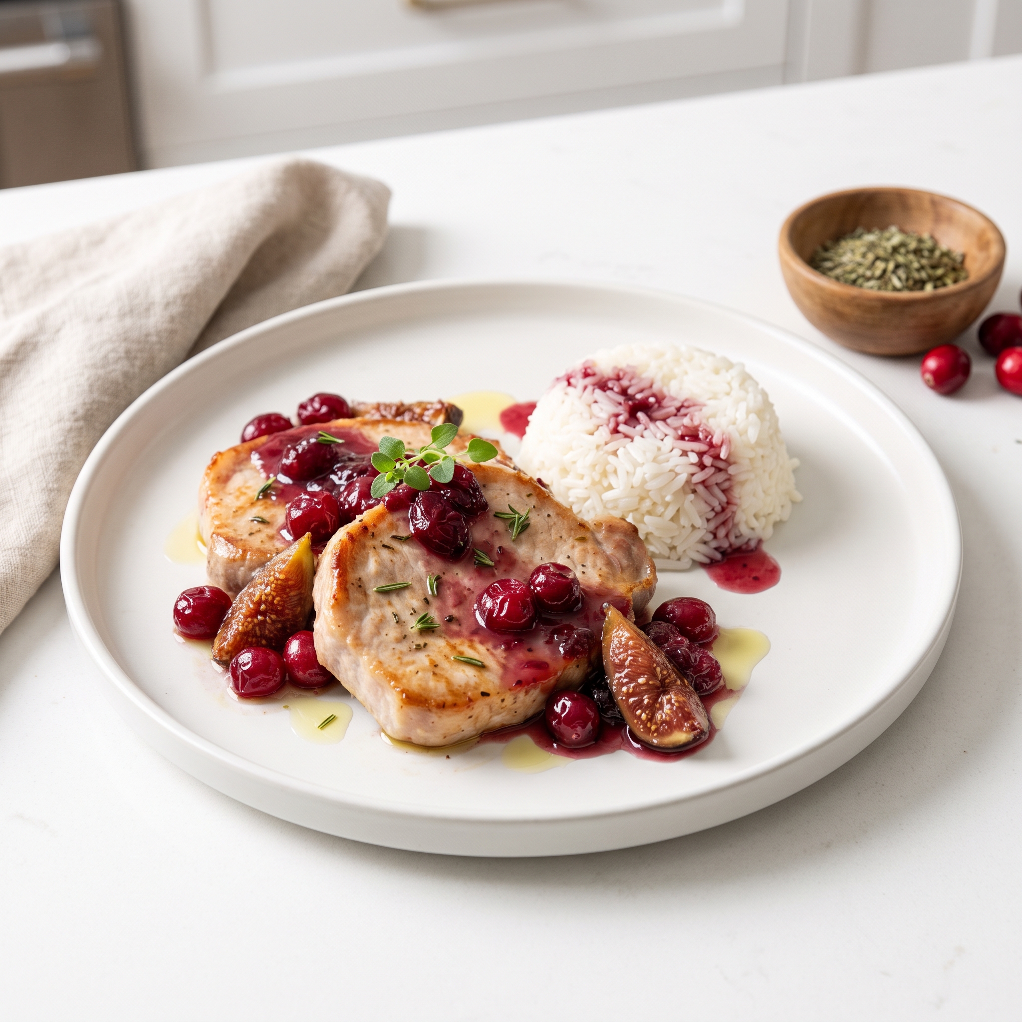 Cranberry–Fig Pork Chops in the Slow Cooker