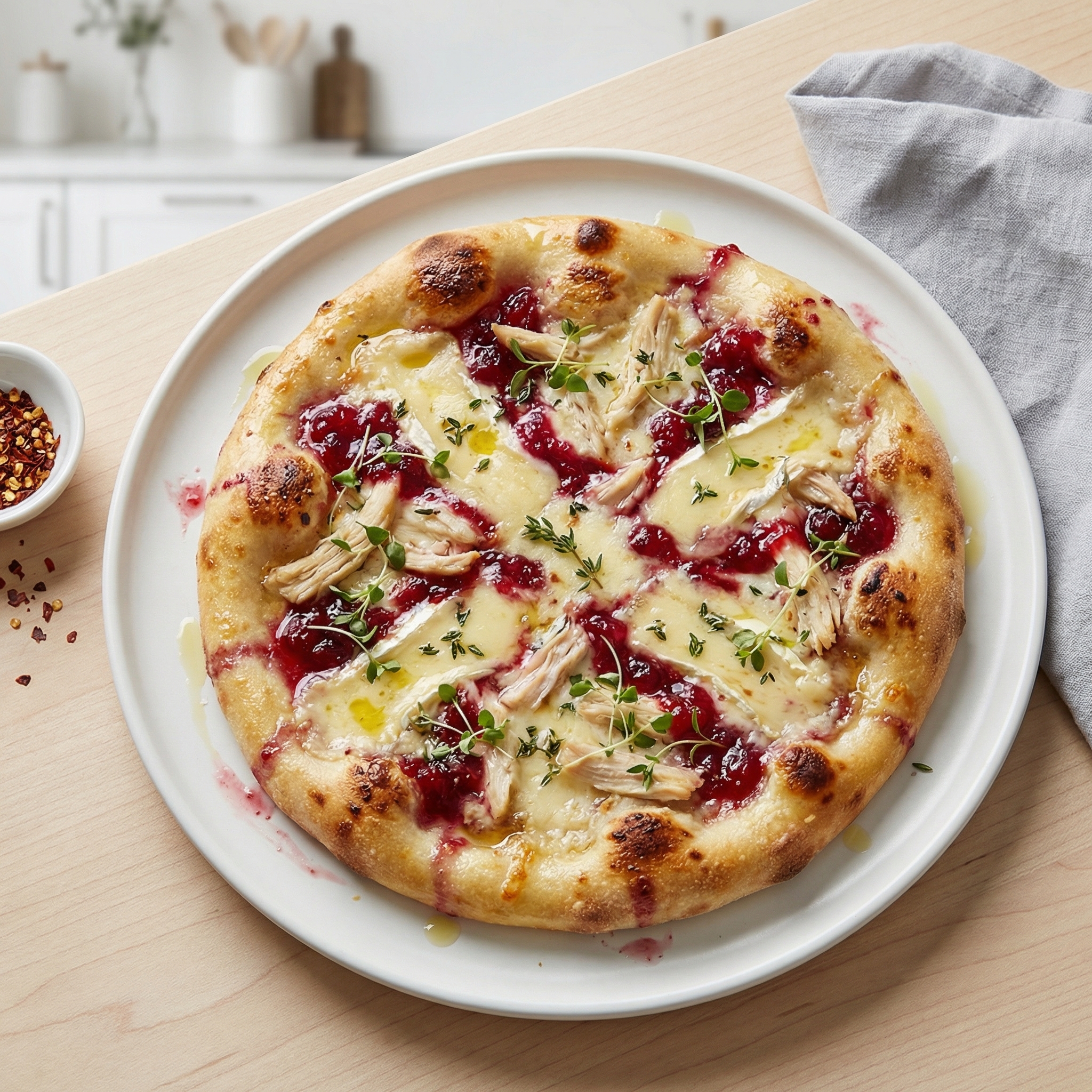 Chicken, Brie & Cranberry Pizza