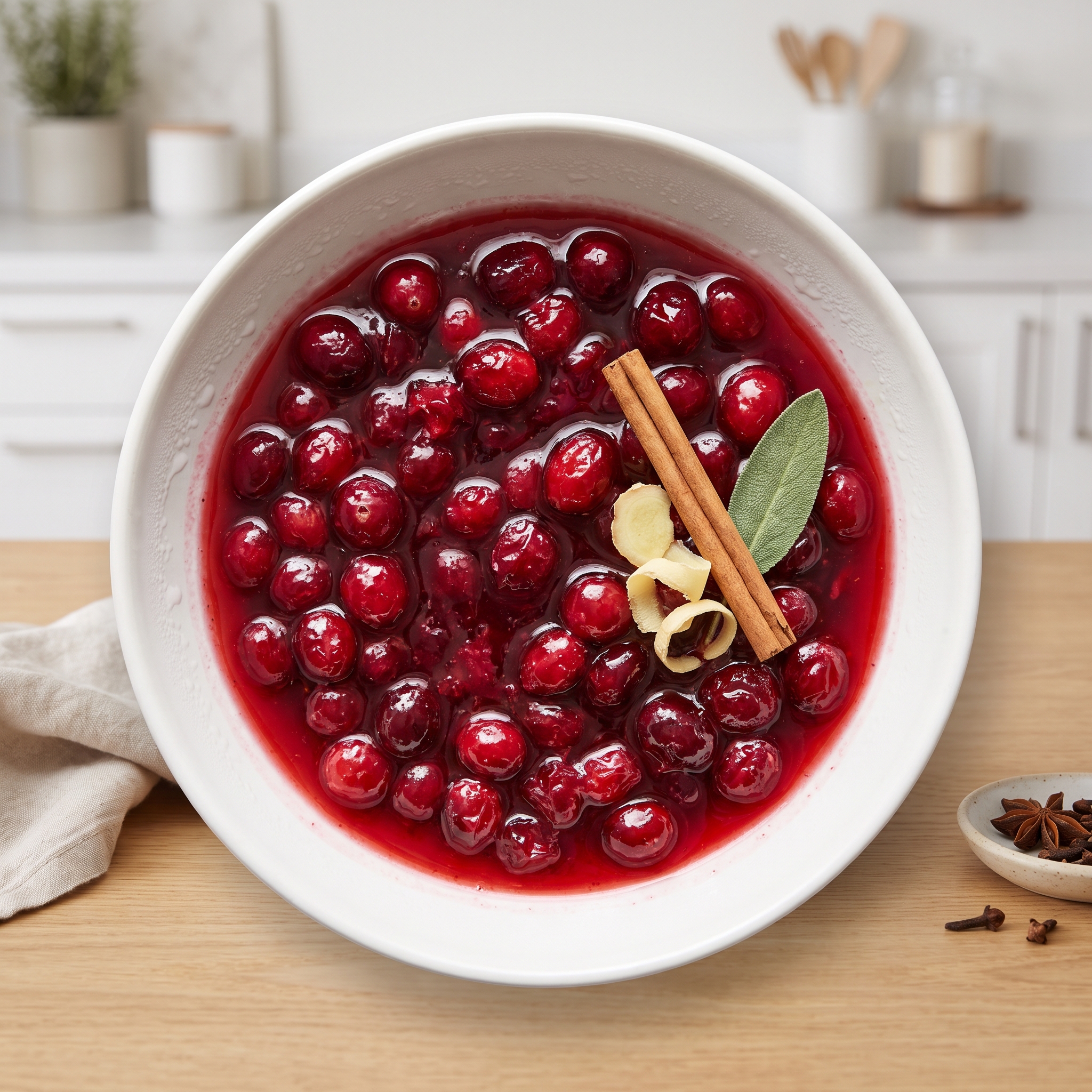 Cranberry Sauce with Ginger and Cinnamon