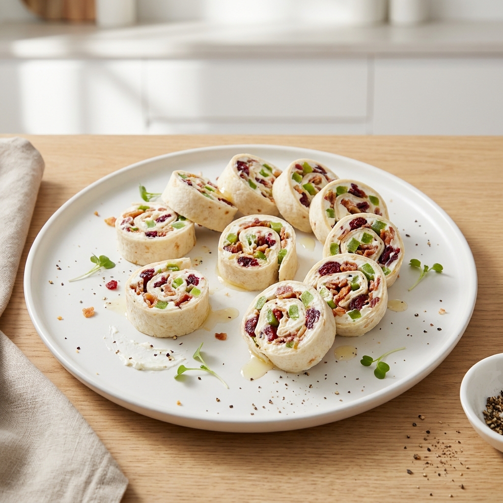 Cranberry and Feta Tortilla Pinwheels