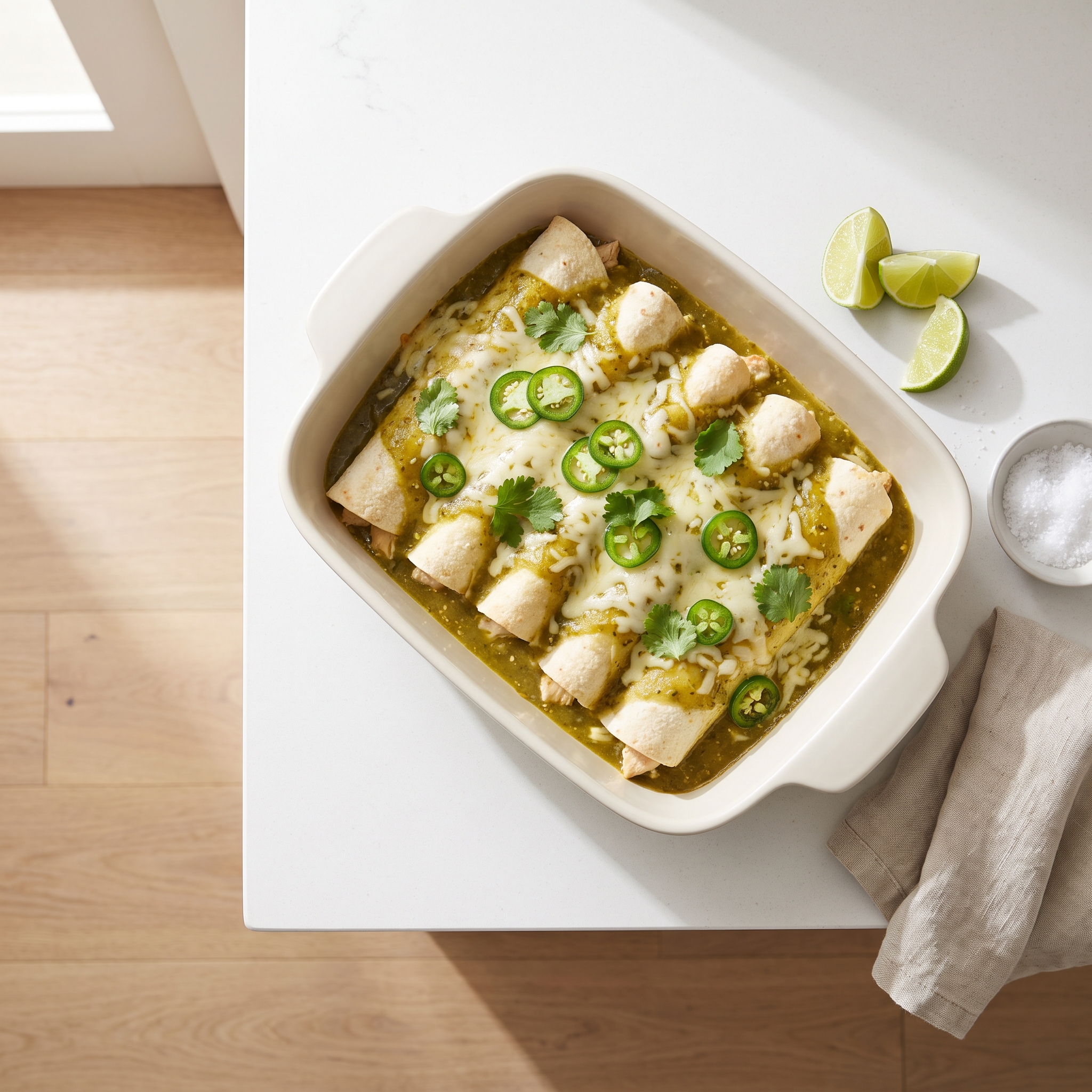 Cream Cheese Jalapeño Chicken Enchiladas