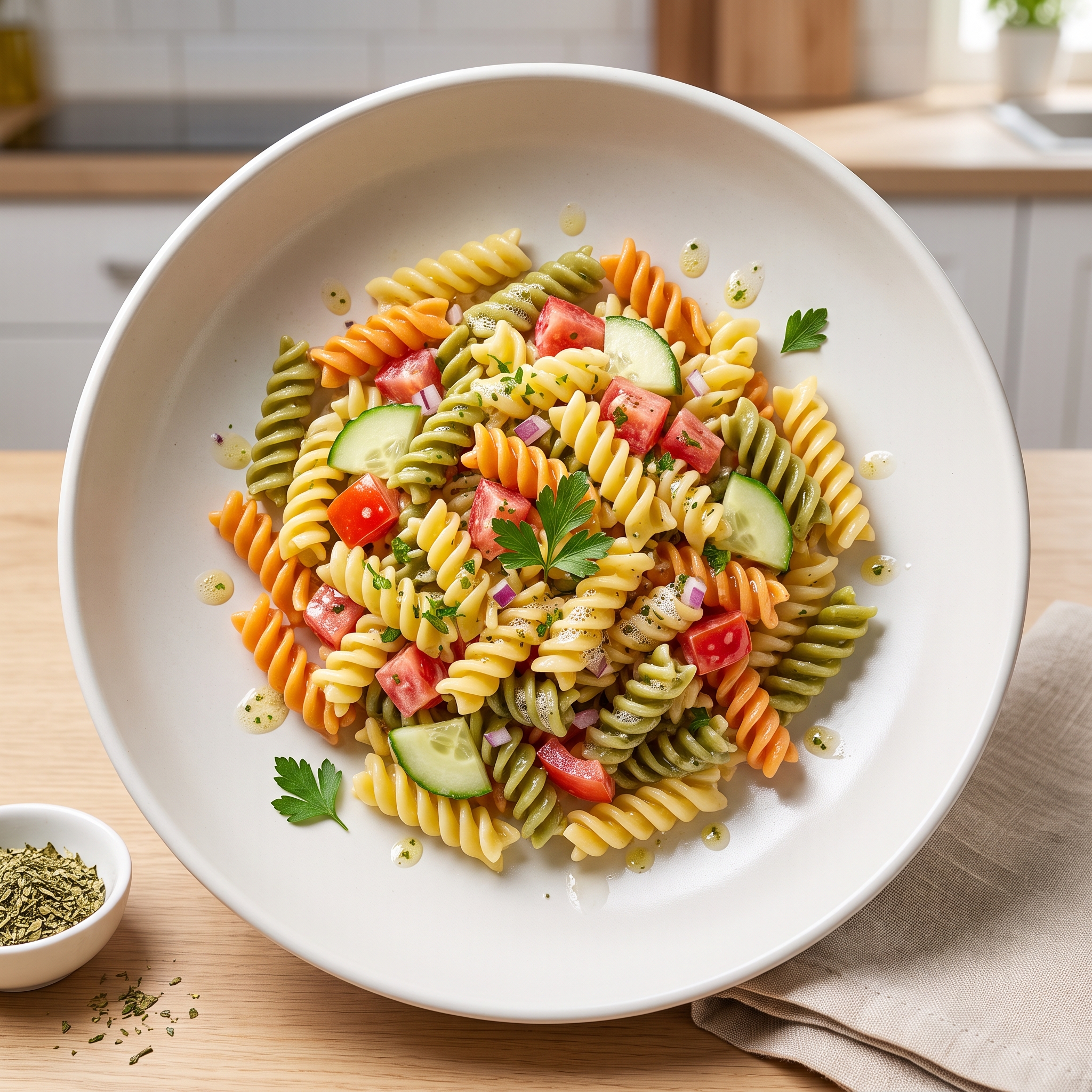 Creamy-Italian No-Mayo Pasta Salad