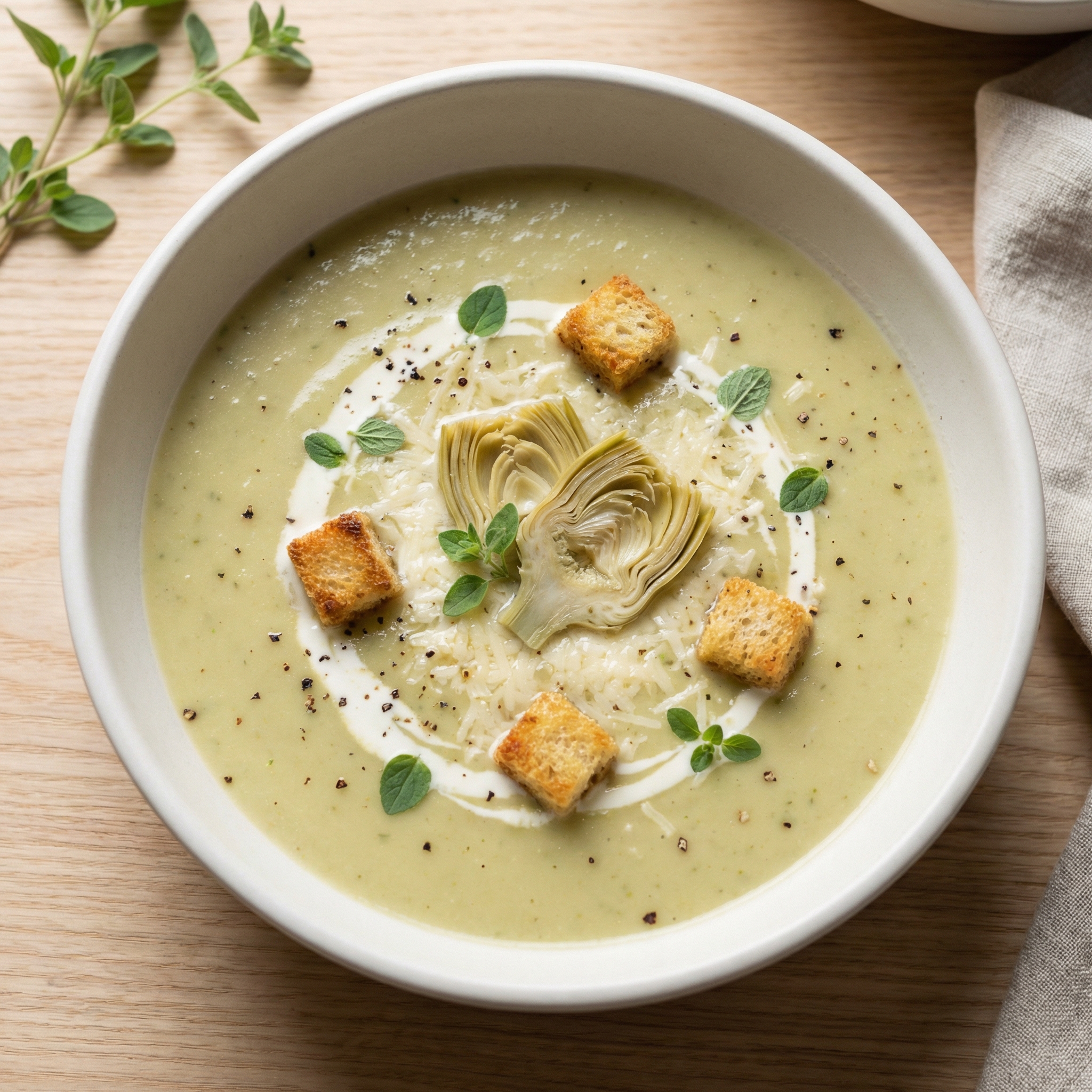 Silky Artichoke Cream Soup
