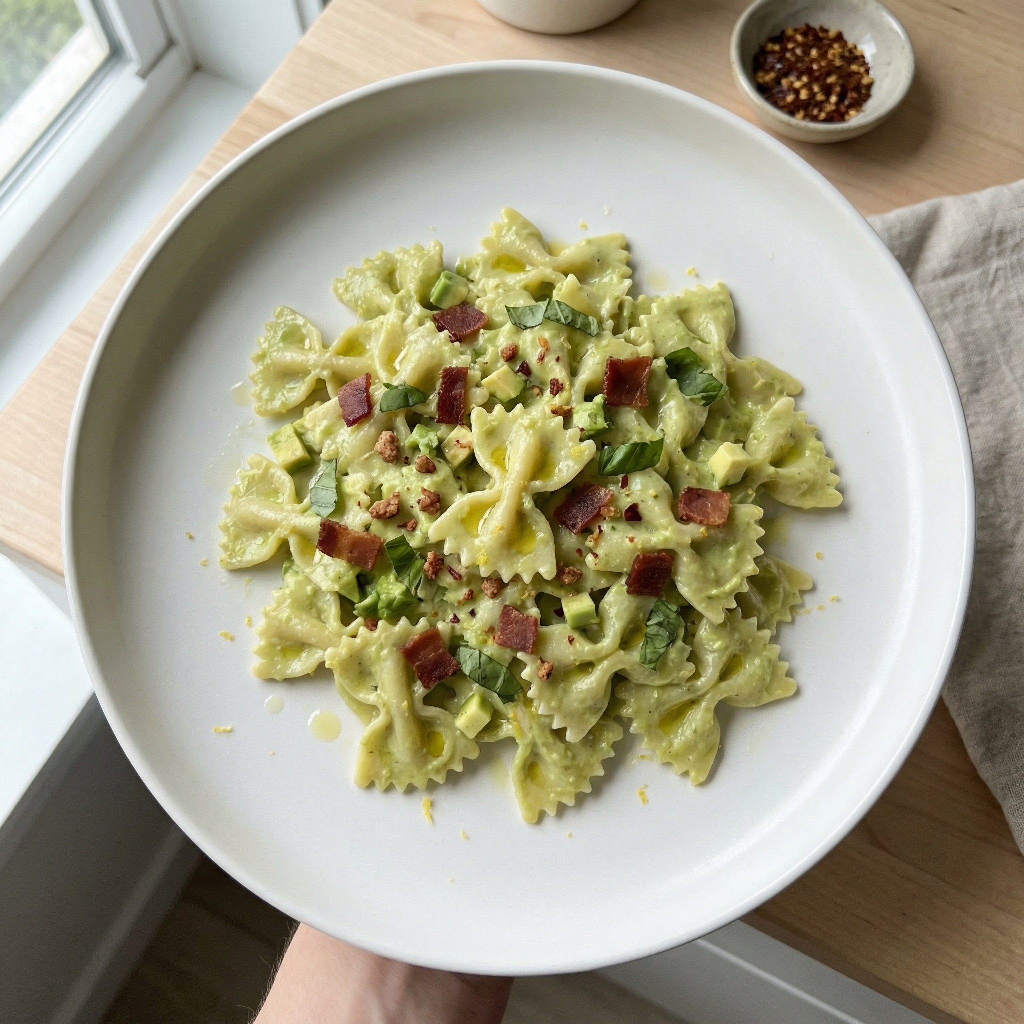 Bacon Avocado Pasta