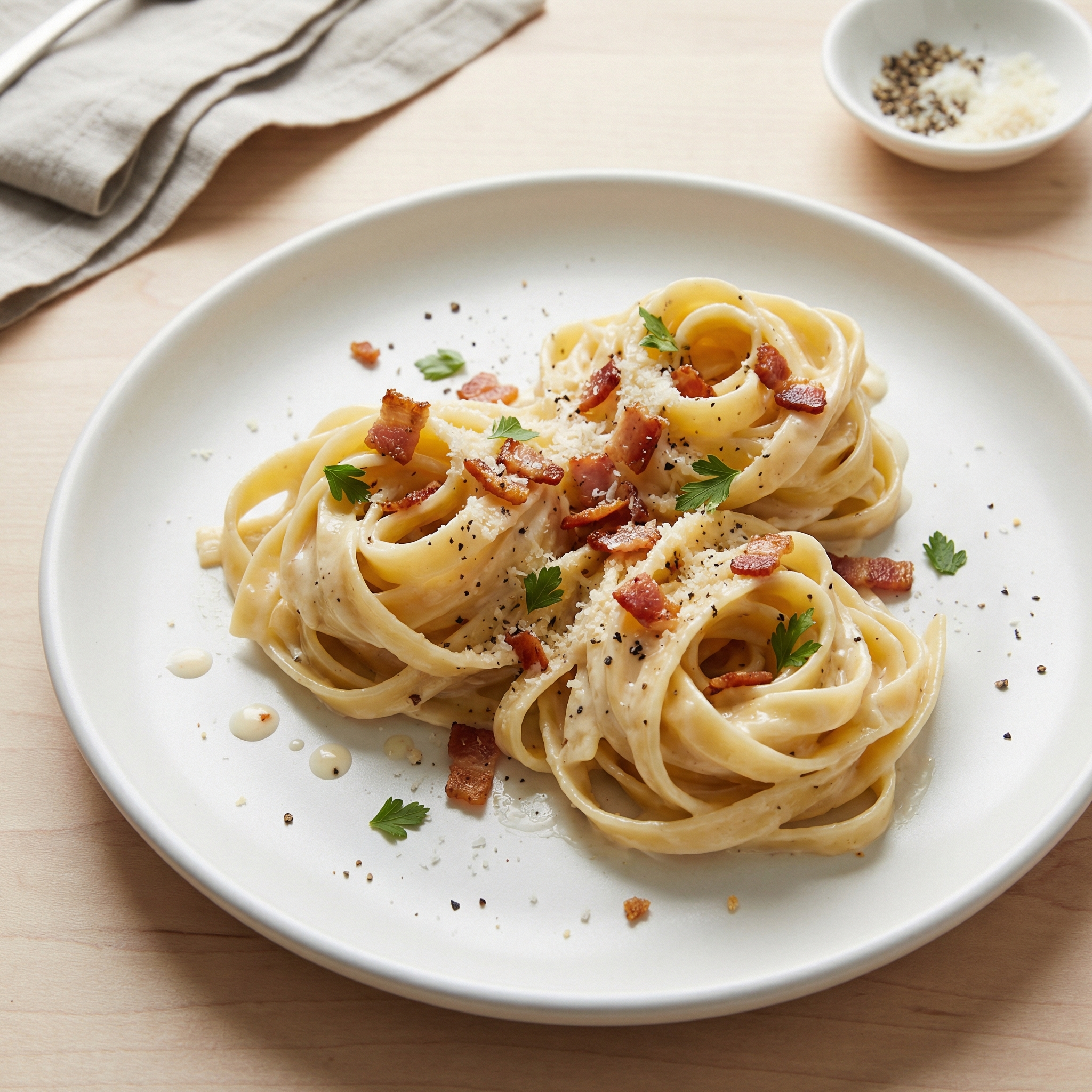 Creamy Fettuccine Carbonara