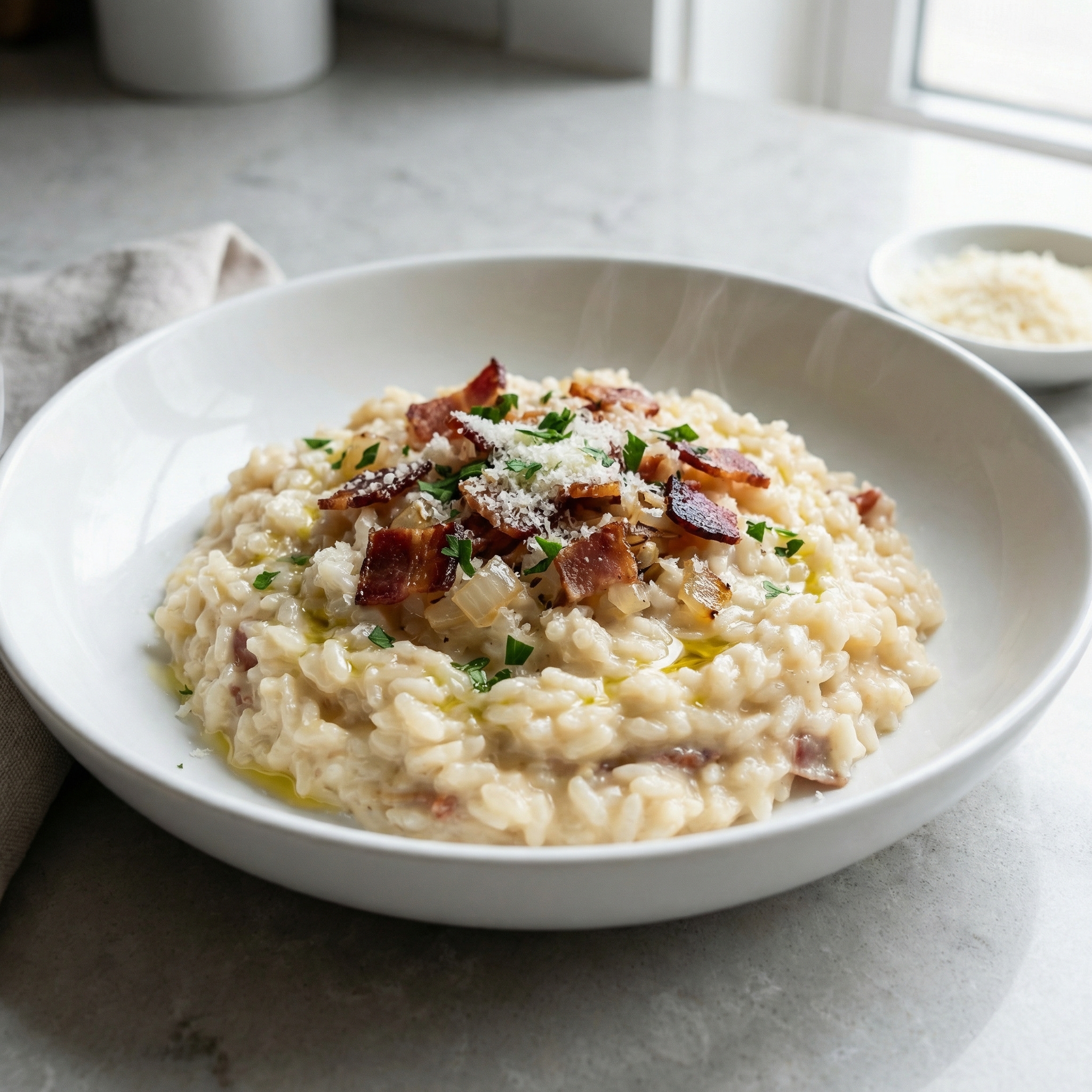 Creamy Bacon Parmesan Risotto
