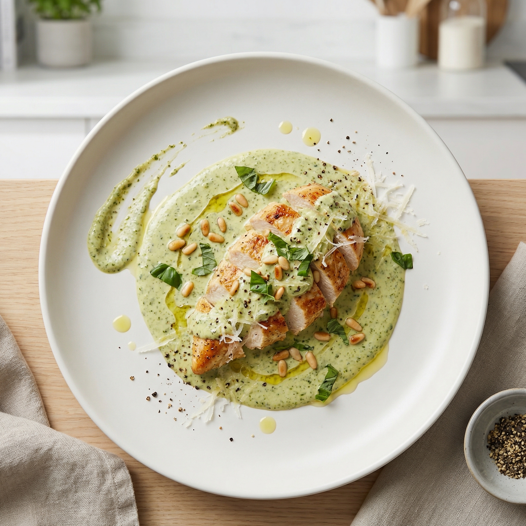 Pesto Cream Chicken Strips
