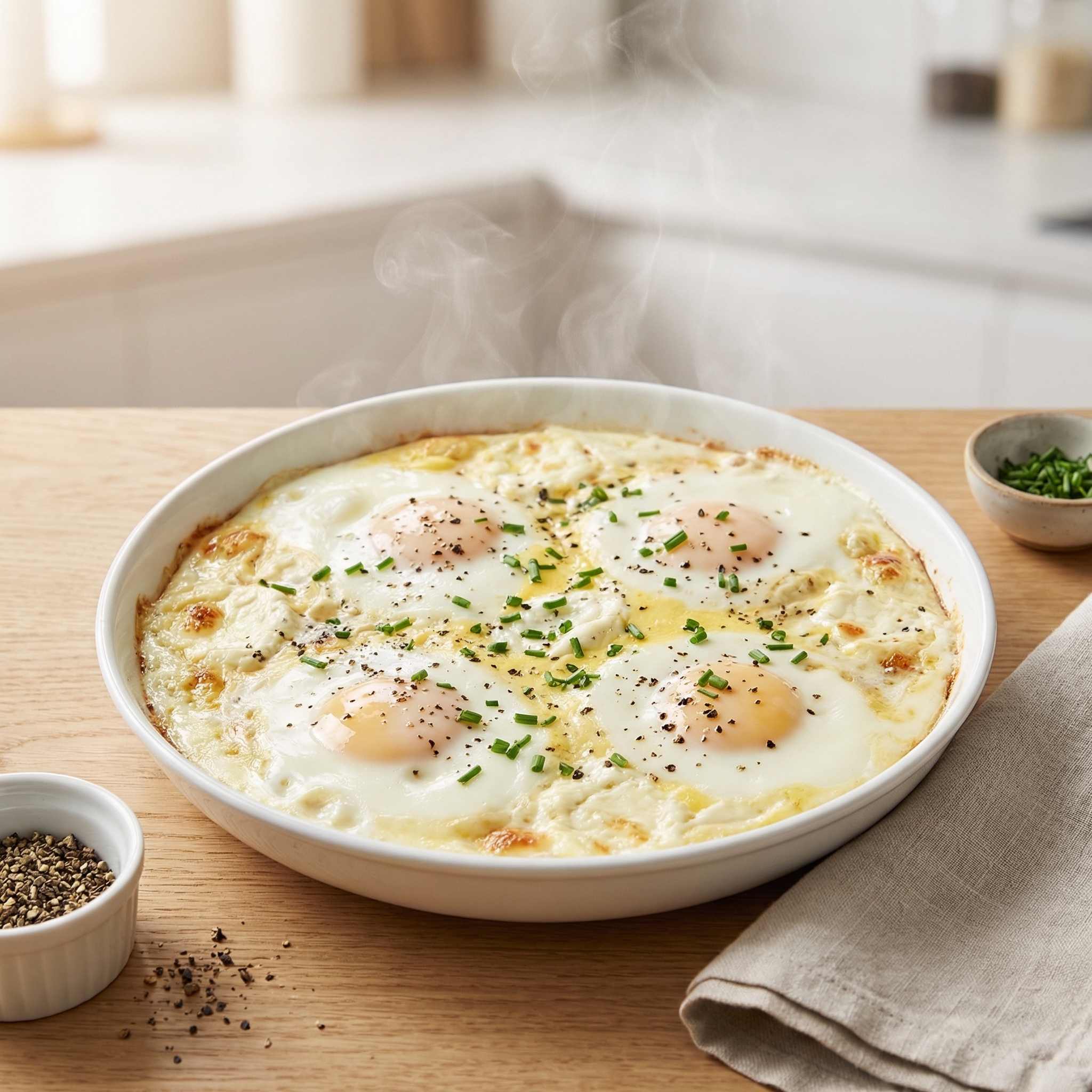 Creamy Boursin Oven-Baked Eggs