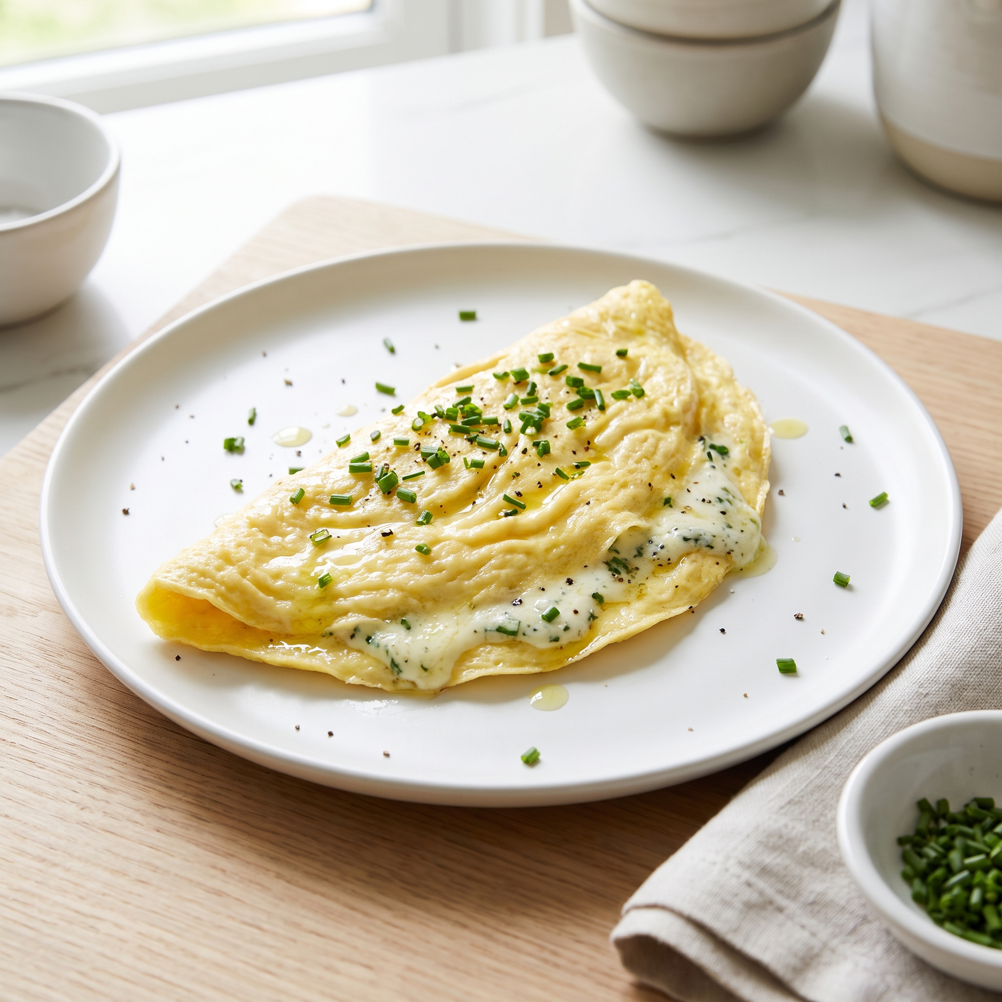 Creamy Boursin Cheese Omelet