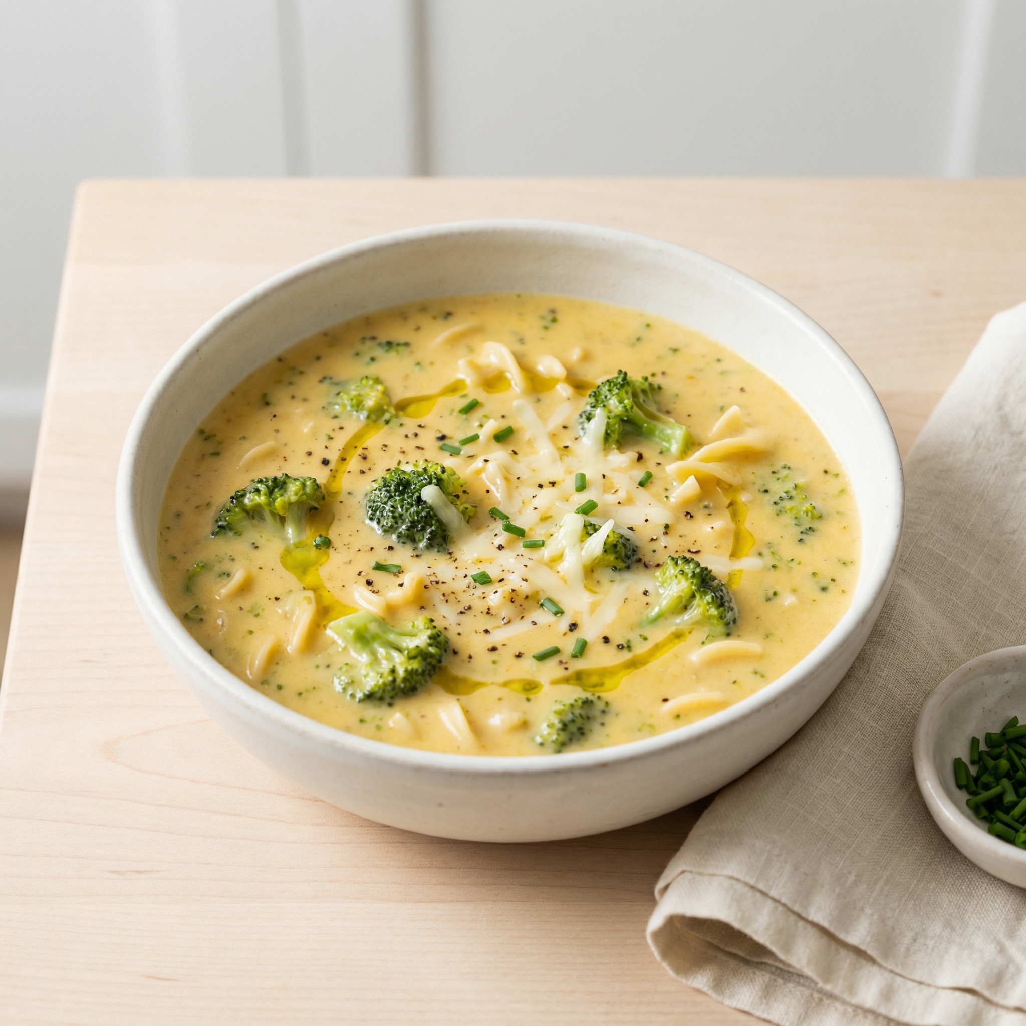 Broccoli and American Cheese Cream Soup