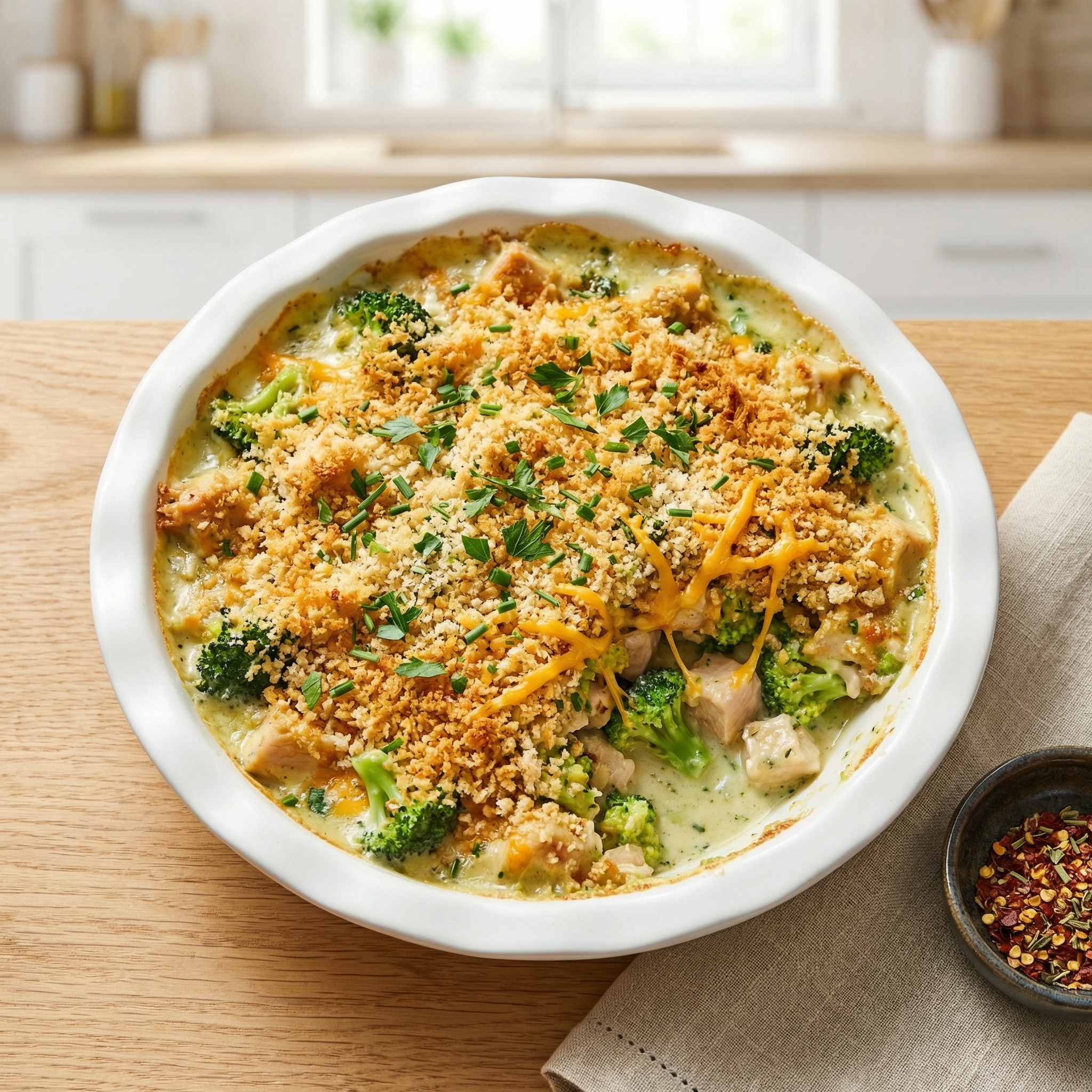 Cheesy Chicken and Broccoli Divan Bake