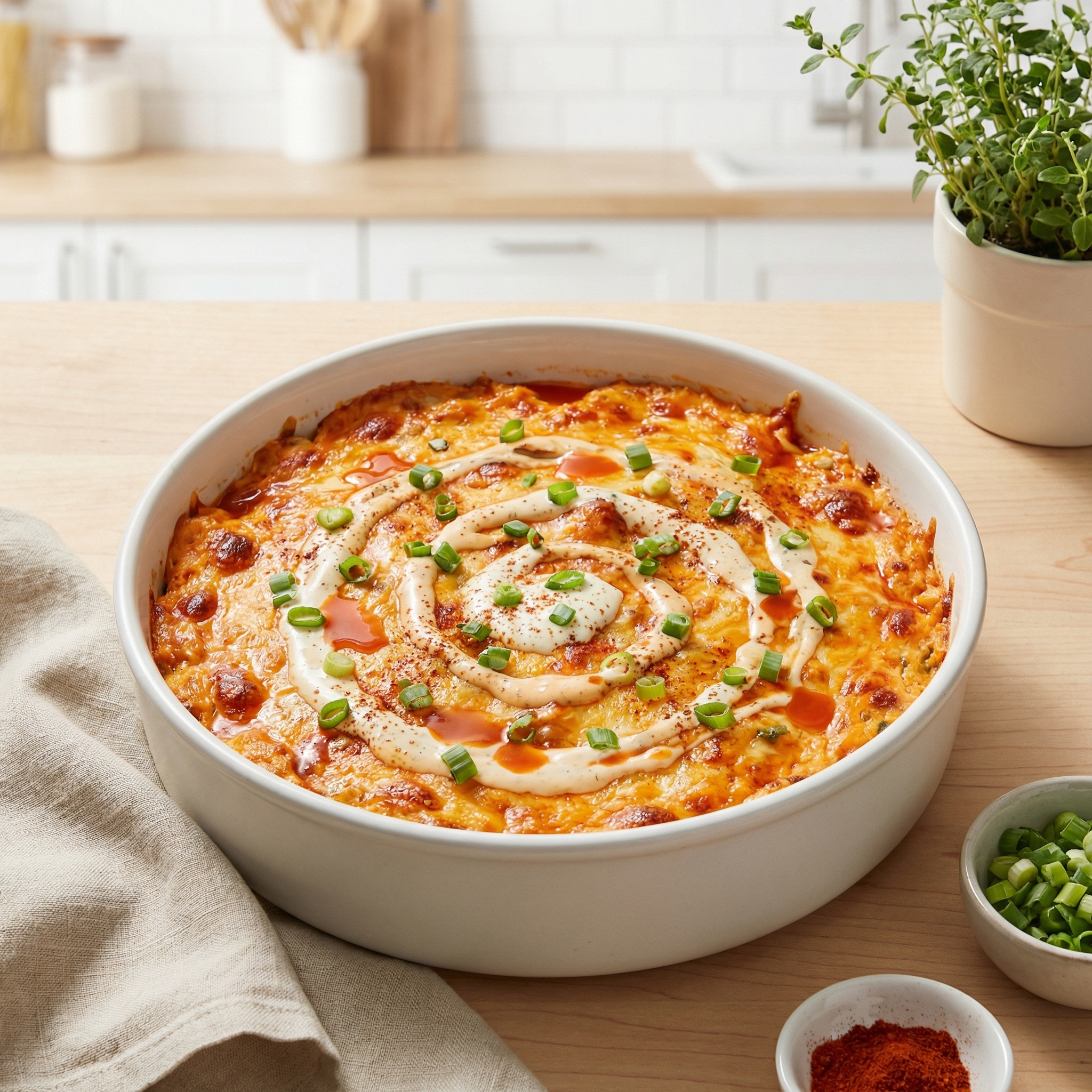 Buffalo Chicken Dip with Sour Cream