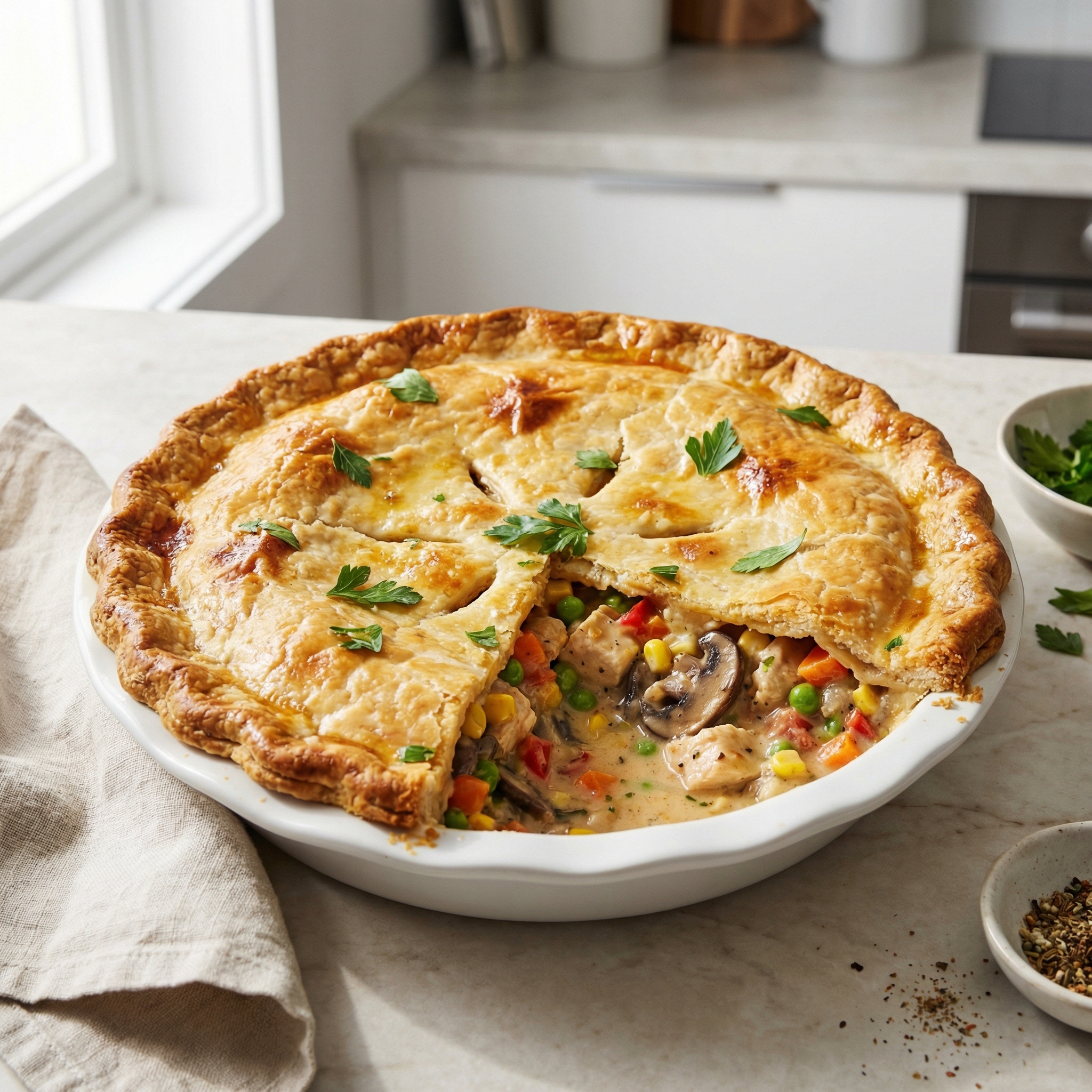 Spiced Cajun Chicken Pot Pie