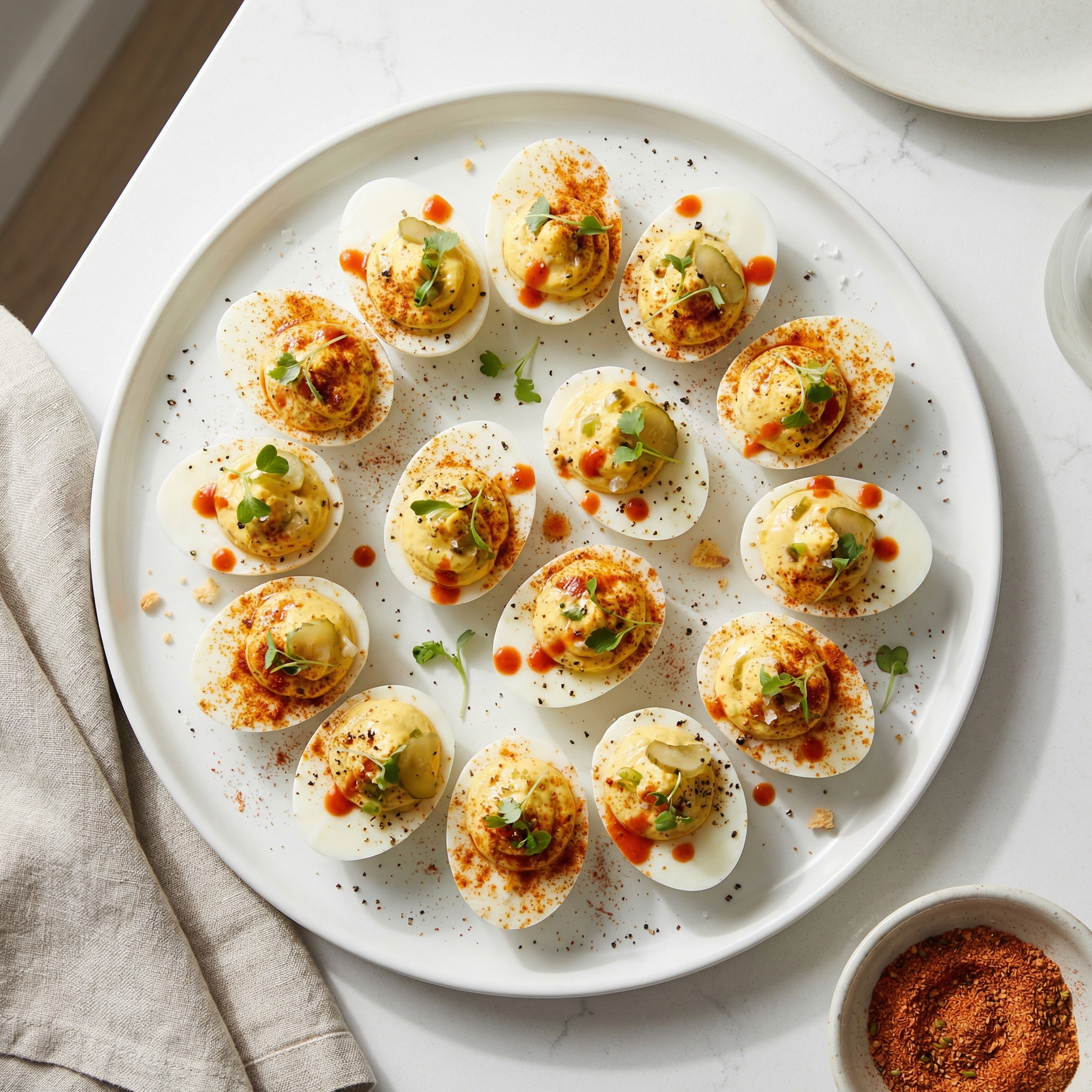 Creamy Cajun Deviled Eggs