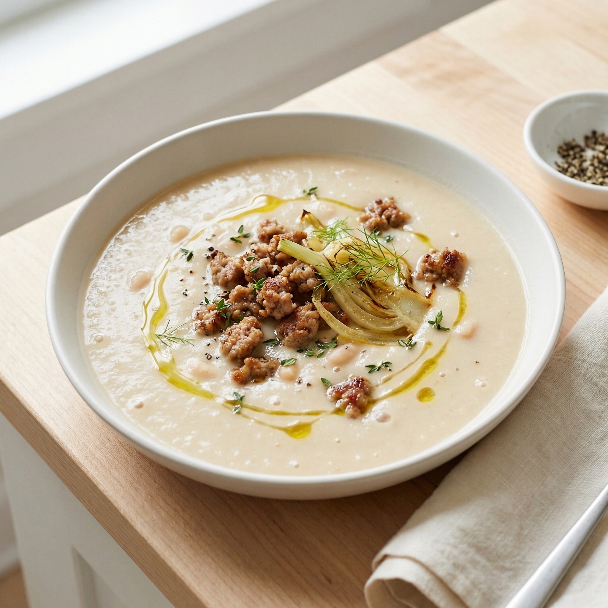 Silky Cannellini Bean Soup