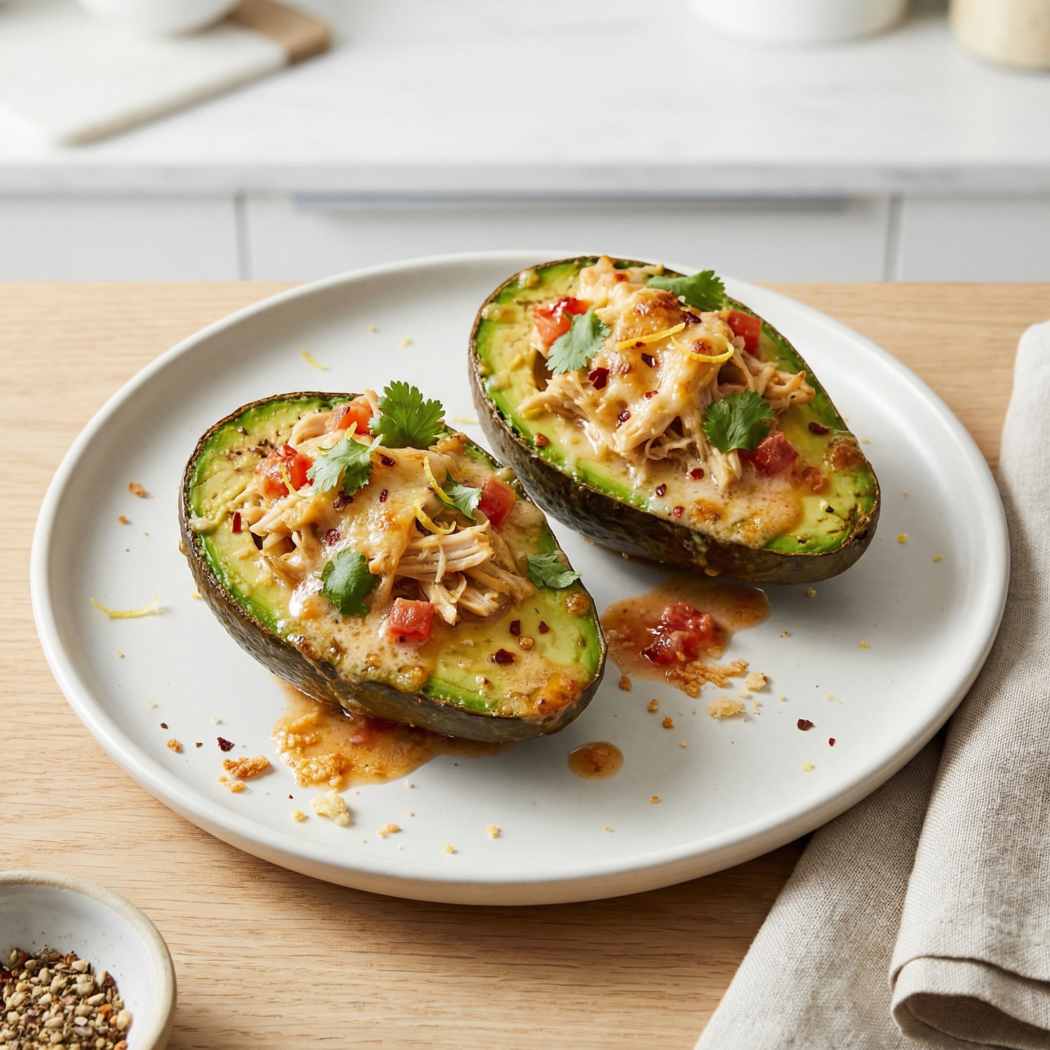 Chicken-Stuffed Baked Avocados