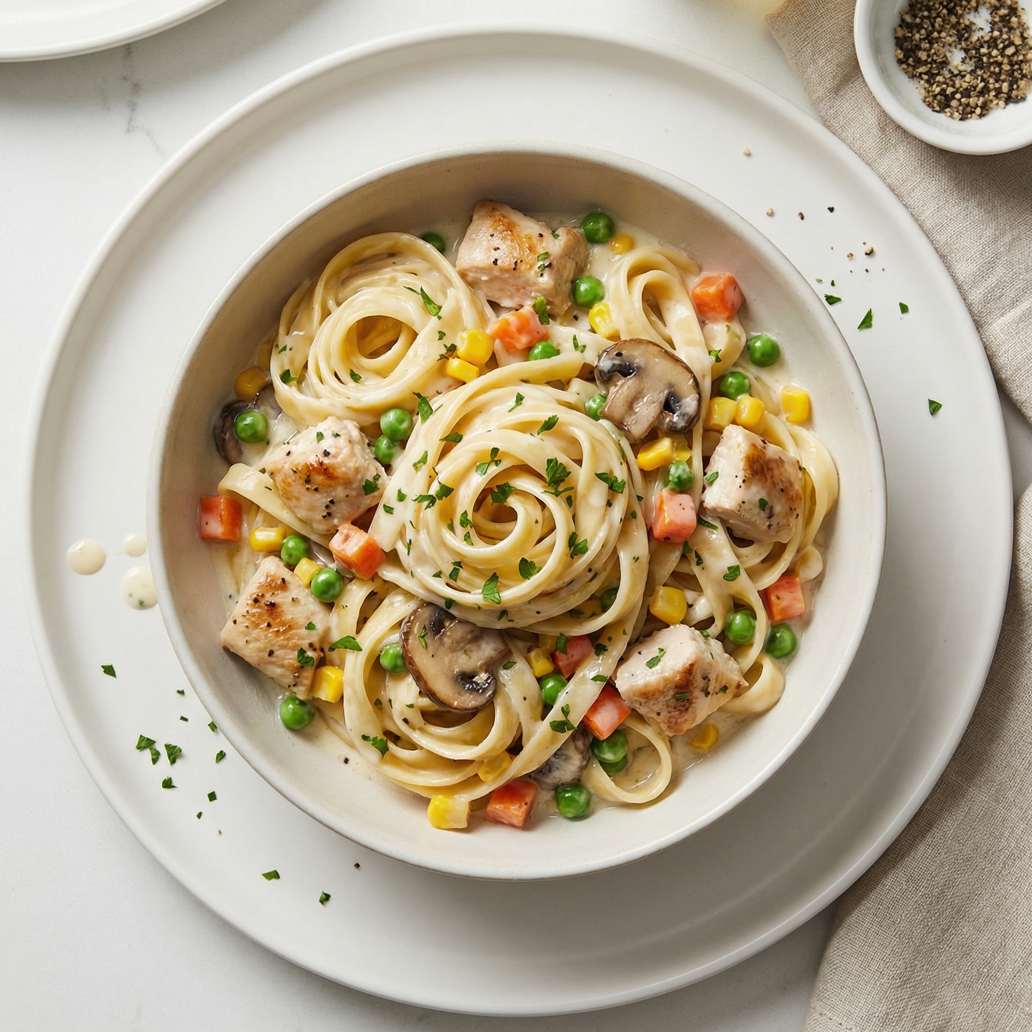 Quick Chicken Alfredo Pasta