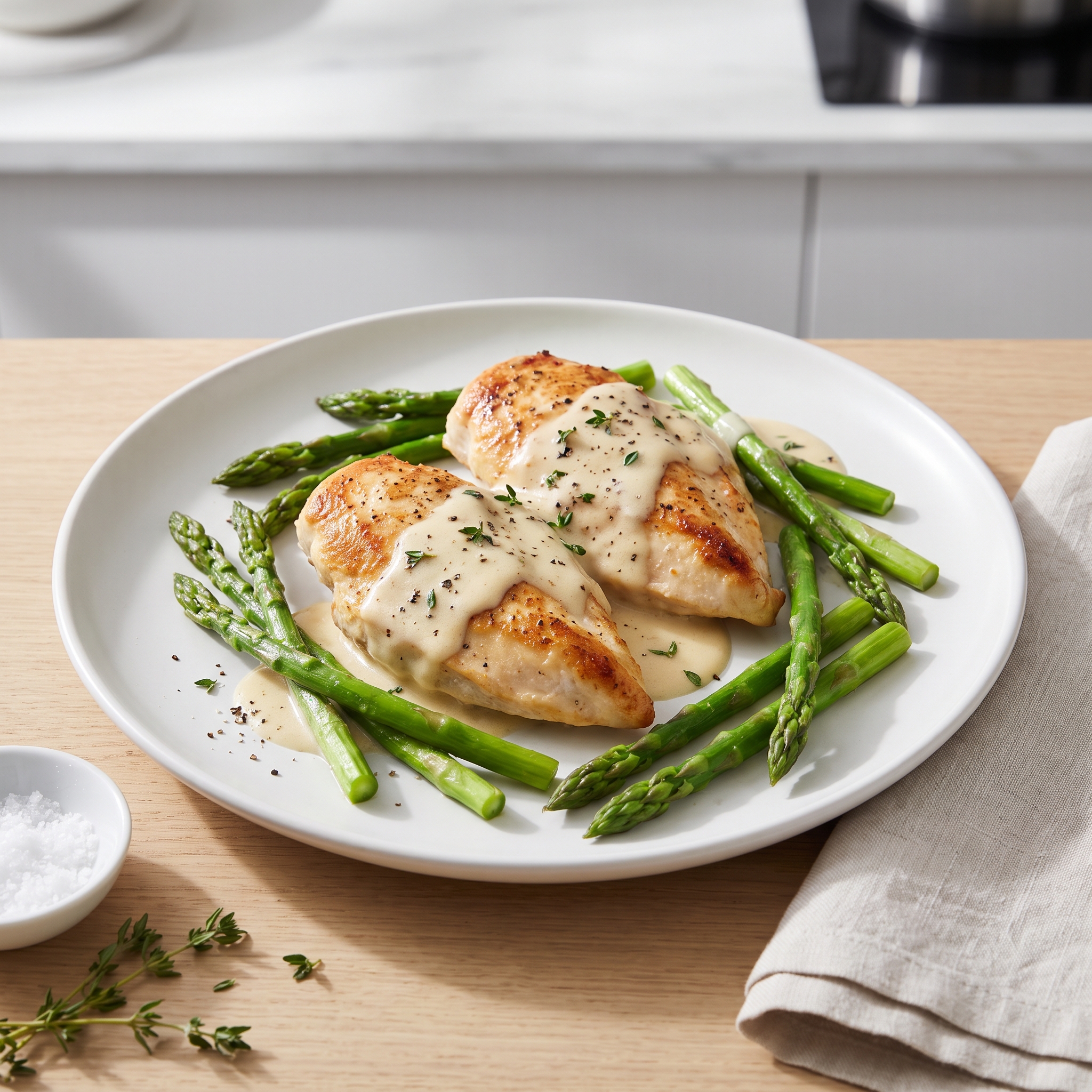 Creamy Chicken And Asparagus Bake