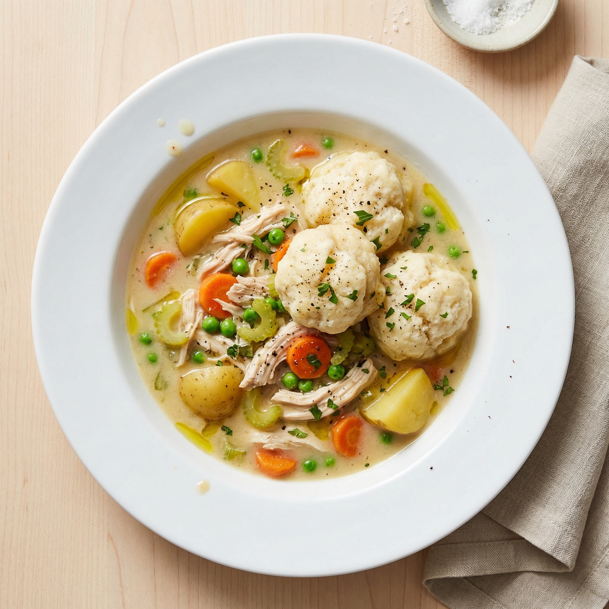 Creamy Chicken and Vegetable Dumpling Stew