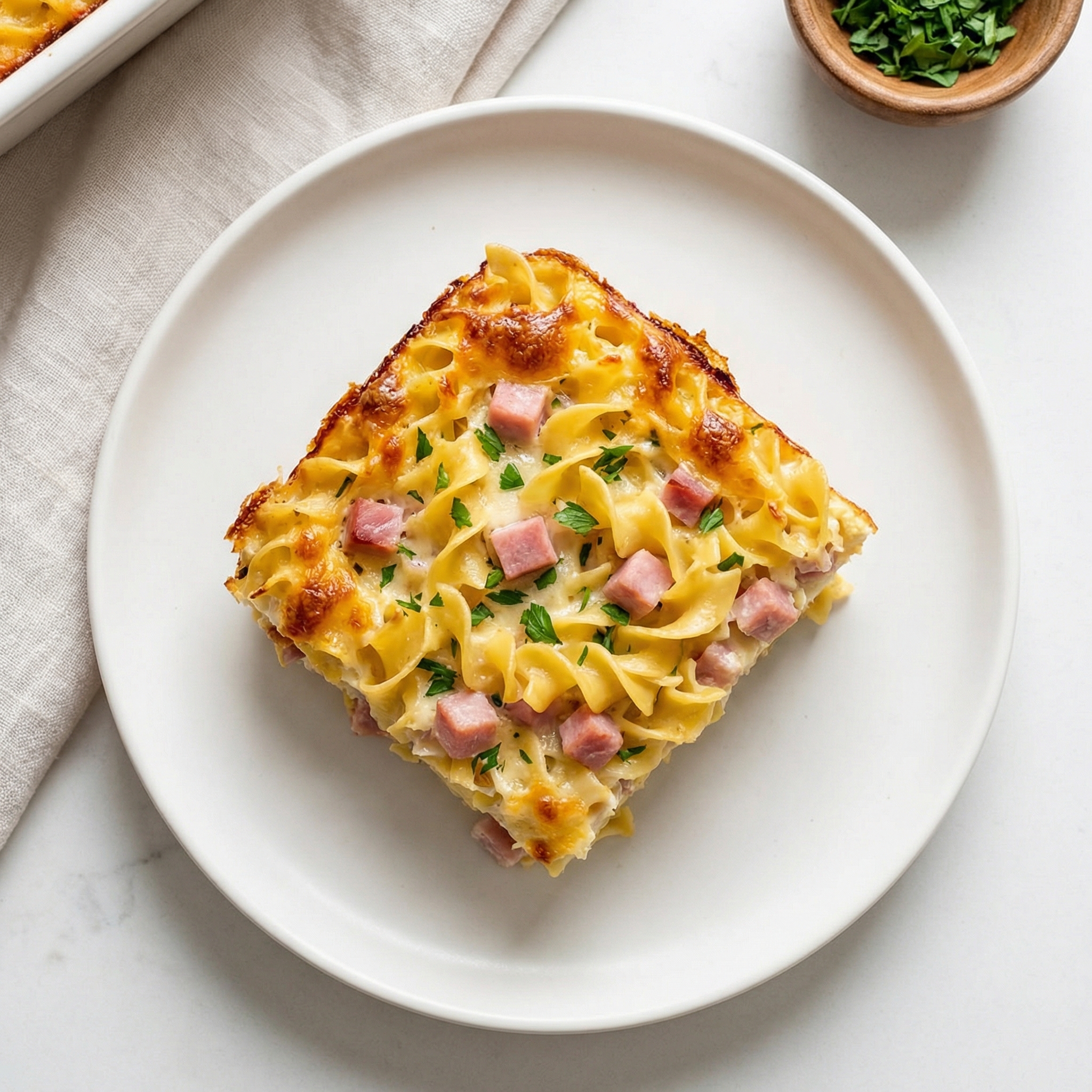 Quick Ham and Egg Noodle Casserole