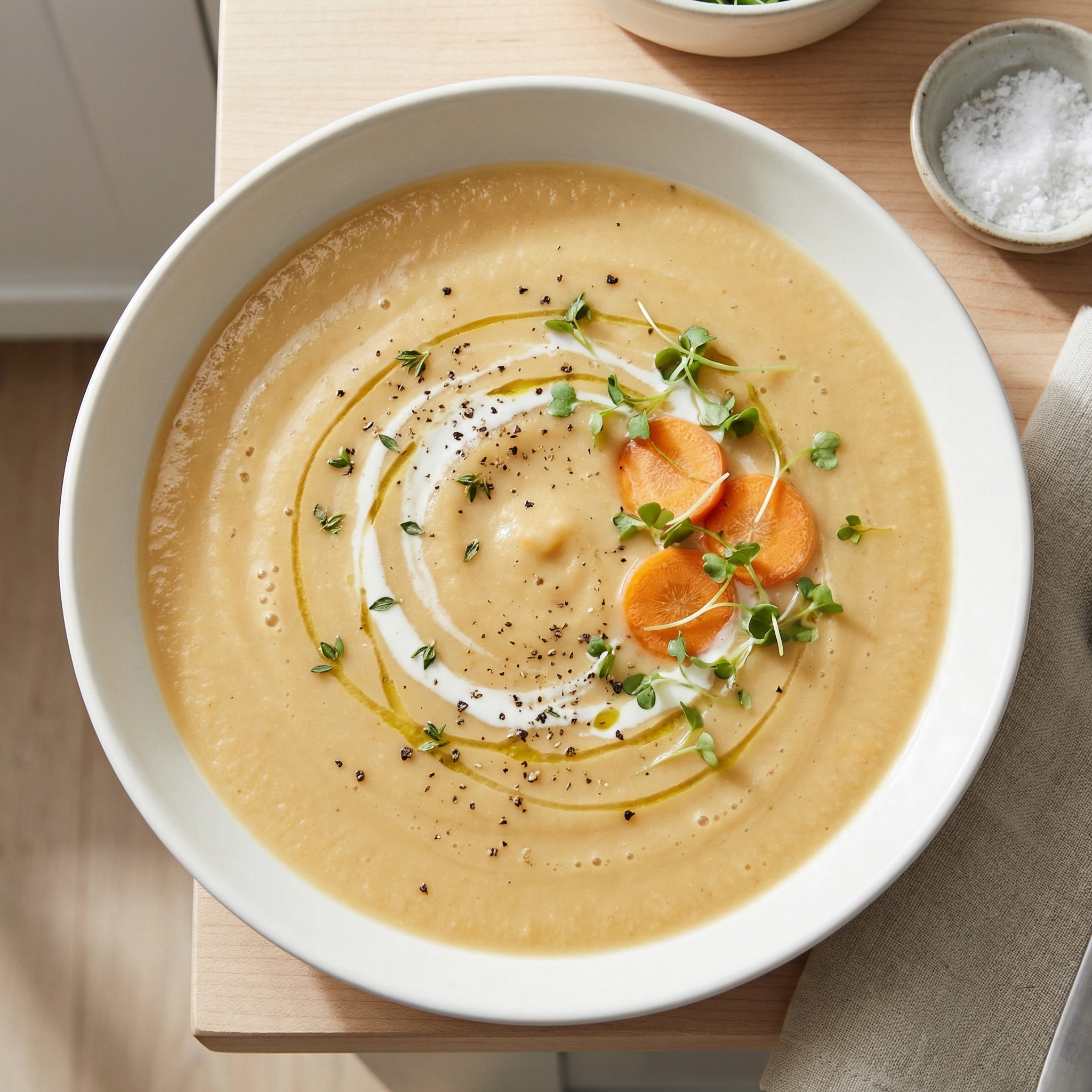 Japanese Sweet Potato and Parsnip Soup