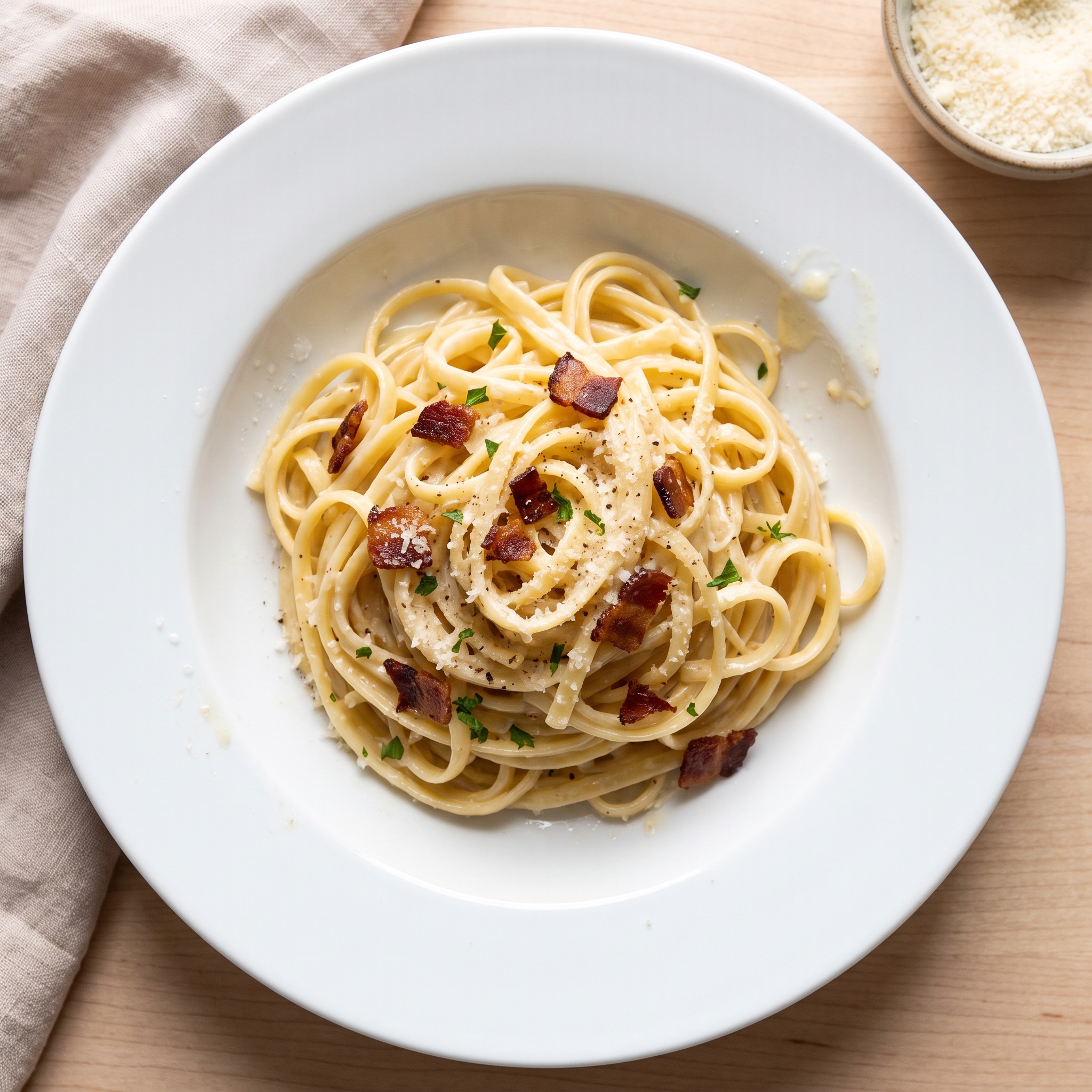 Creamy Linguini for Two
