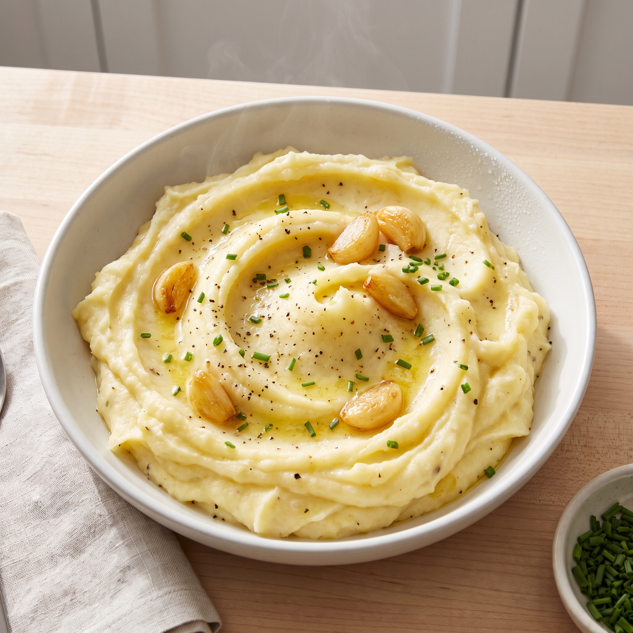 Creamy Mashed Potatoes with Roasted Garlic
