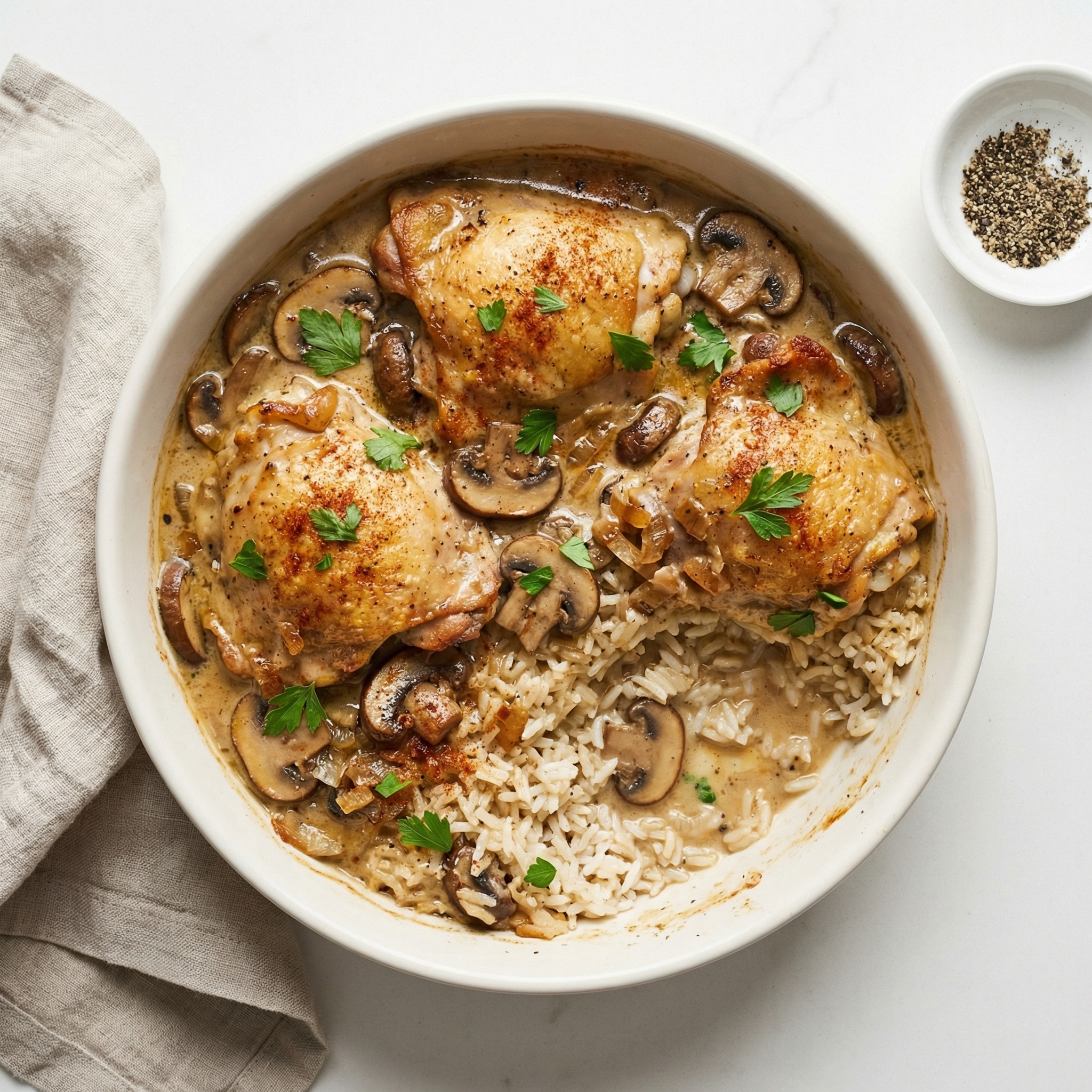Creamy Chicken and Rice Casserole Bake