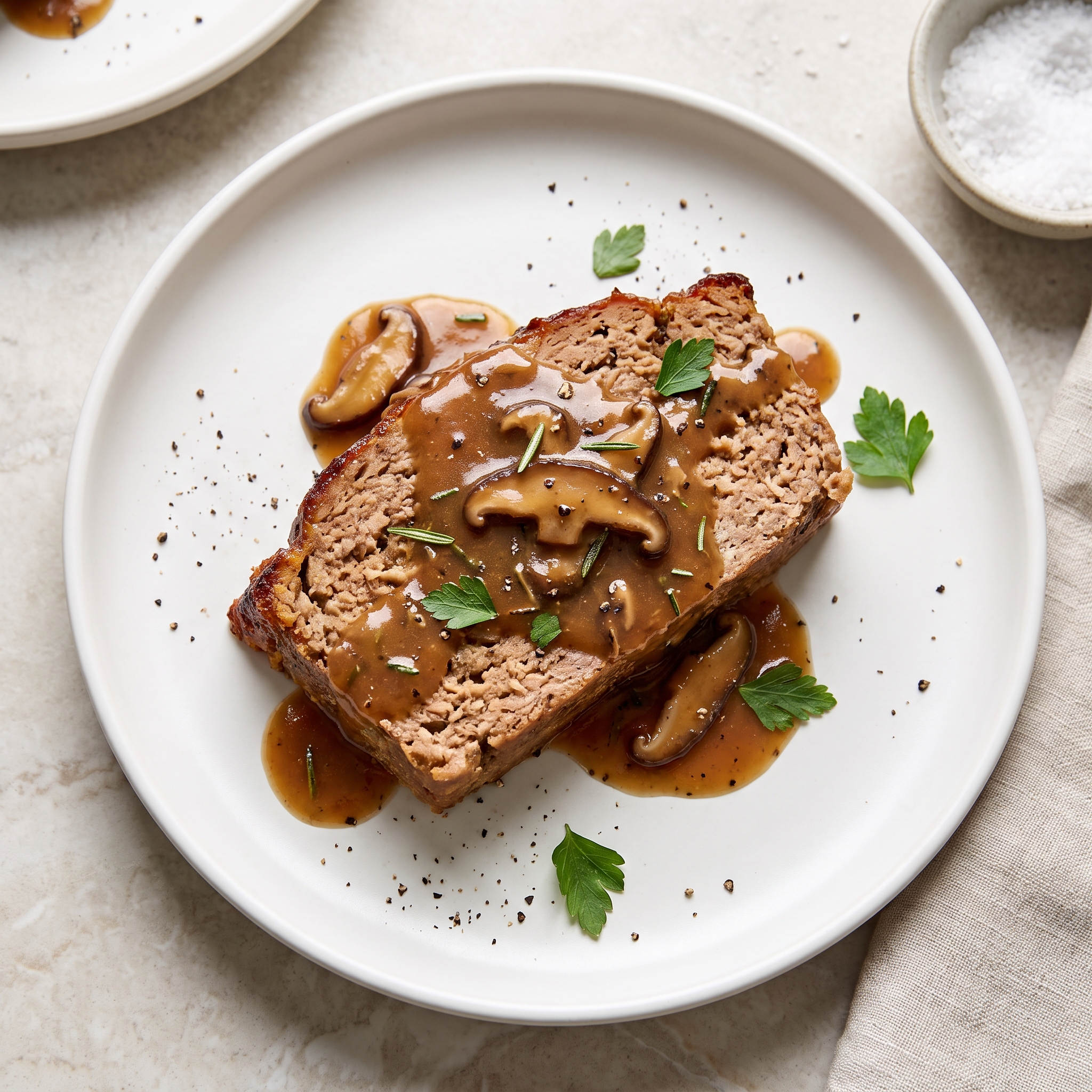 Creamy Mushroom Meatloaf