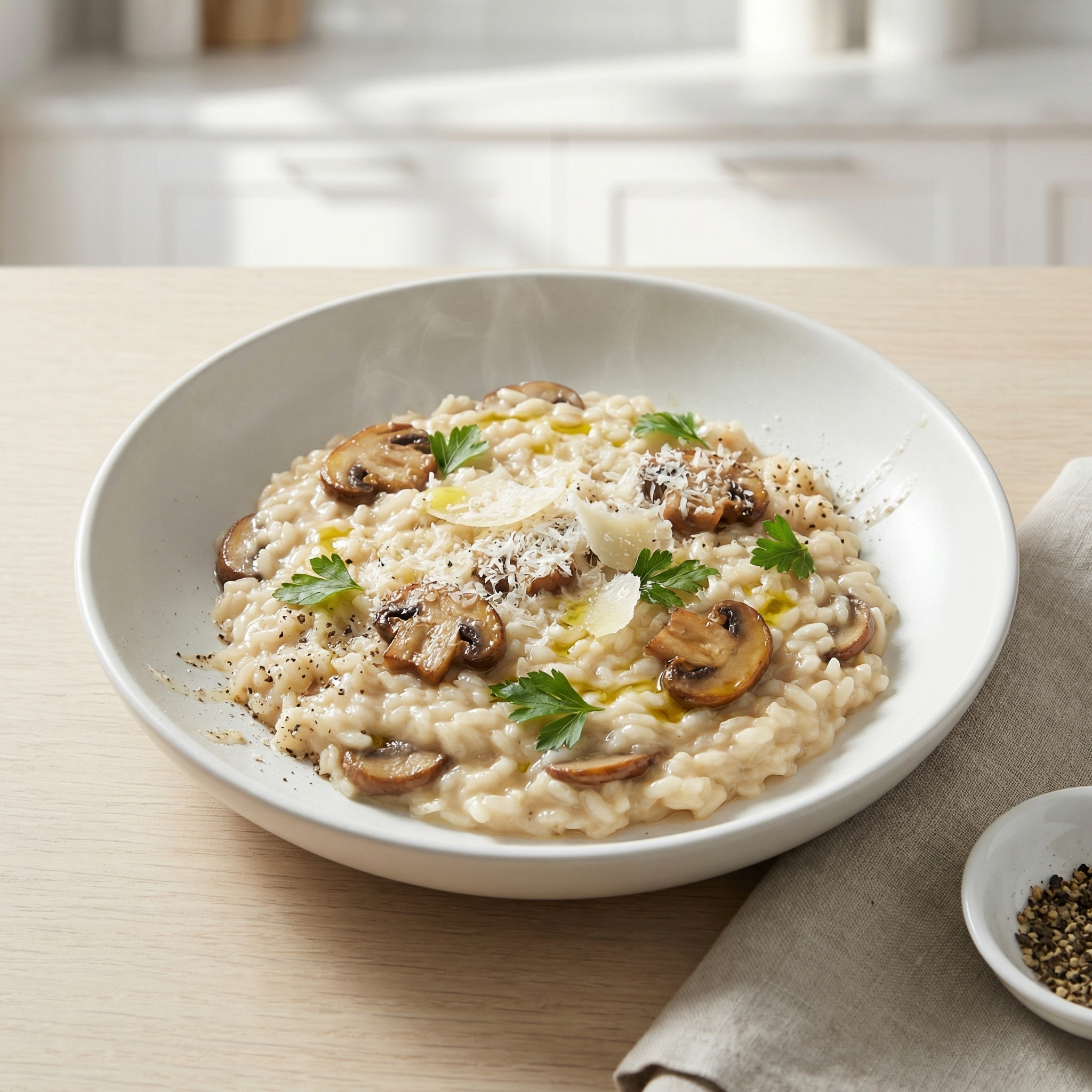 Creamy Mushroom Parmesan Risotto