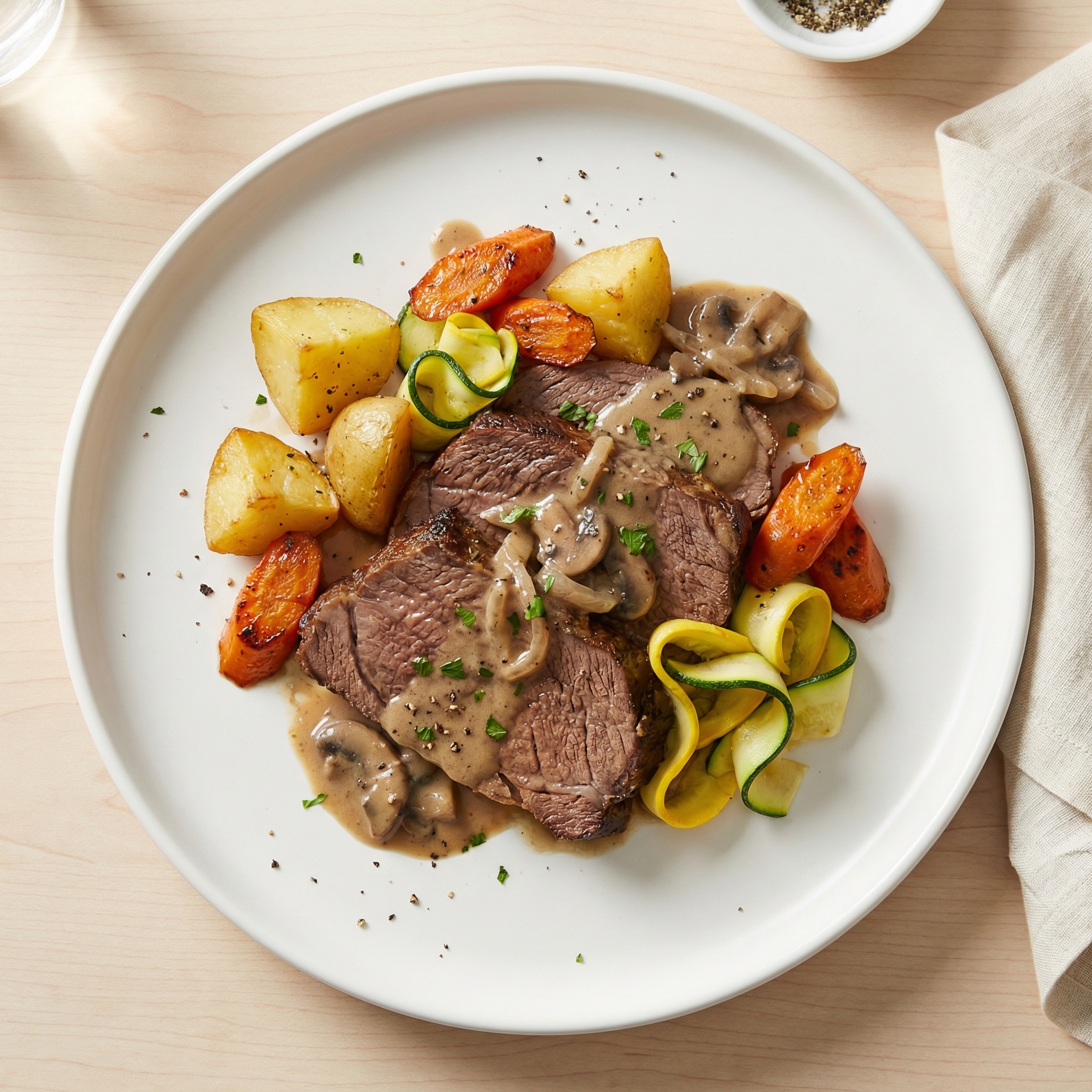 Slow Cooker Pot Roast with Creamy Veggies