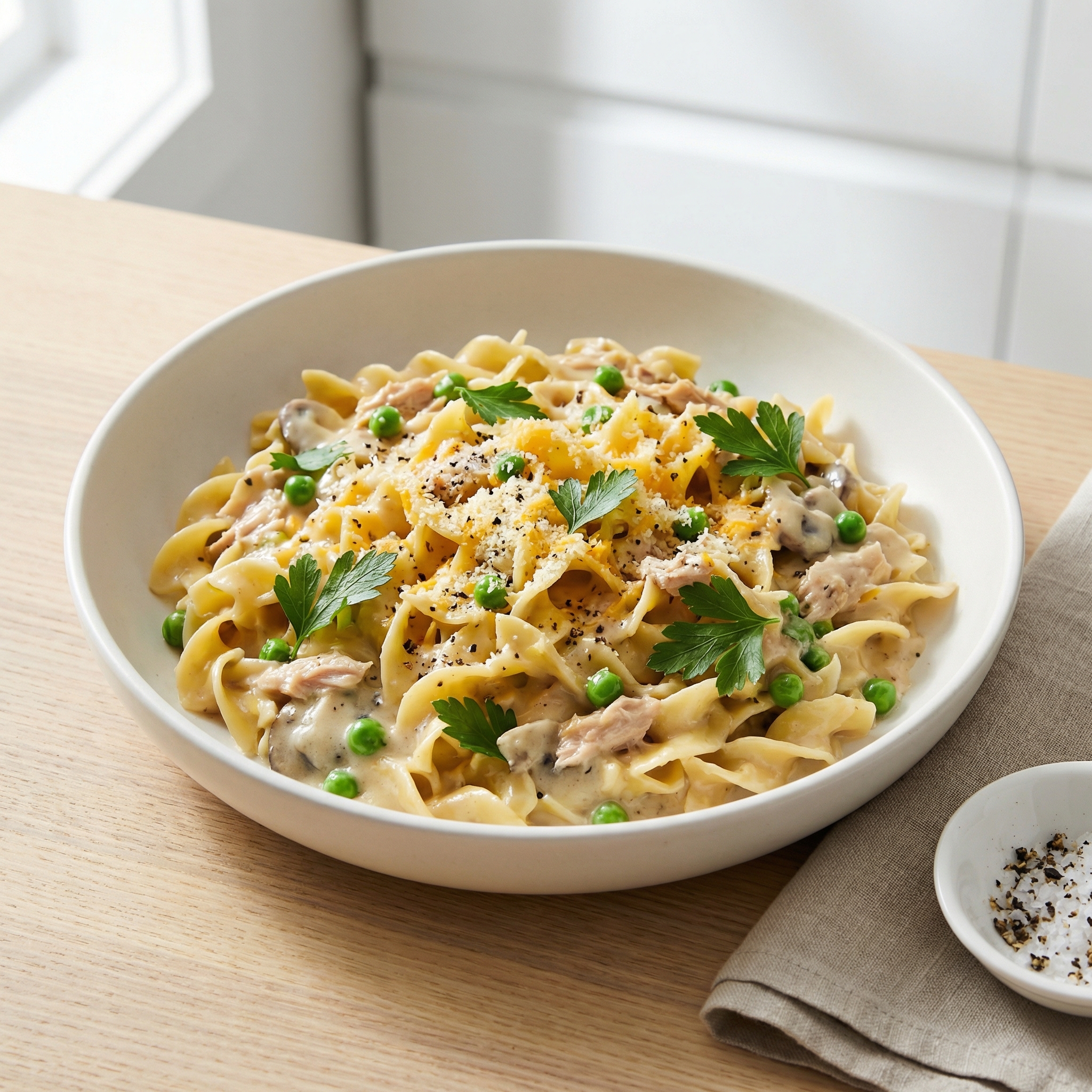 Stovetop One-Pot Tuna Noodle Casserole