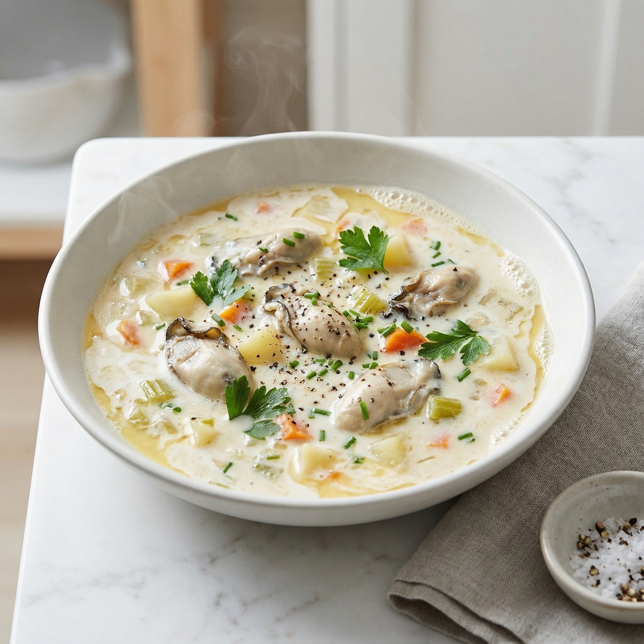Oyster Stew with Evaporated Milk