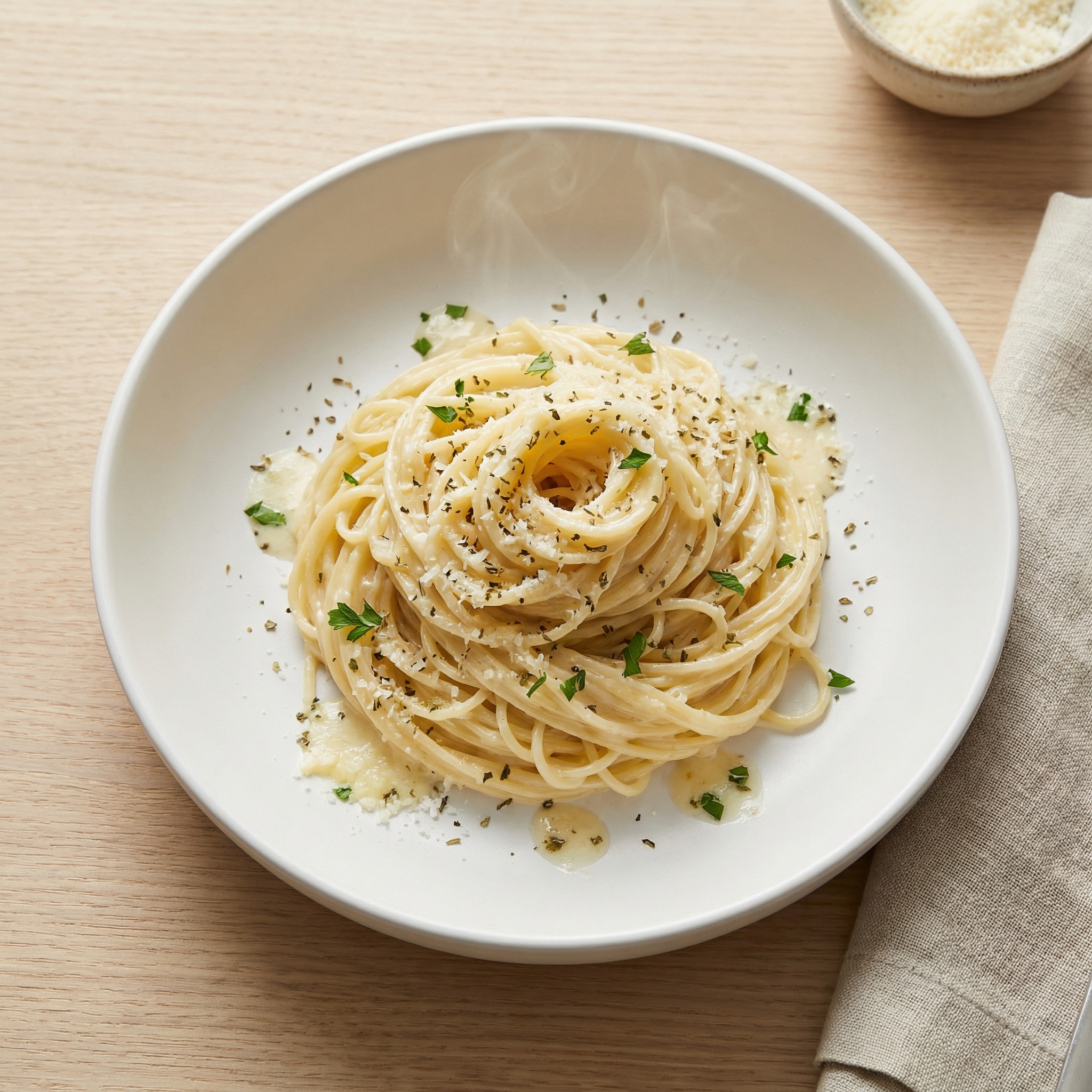 From-Scratch Parmesan Angel Hair (Pasta Roni Style)