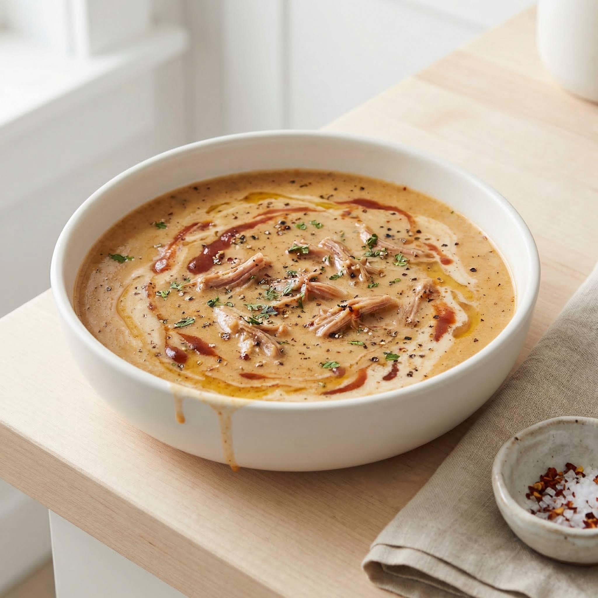 Silky Pulled Pork Chowder