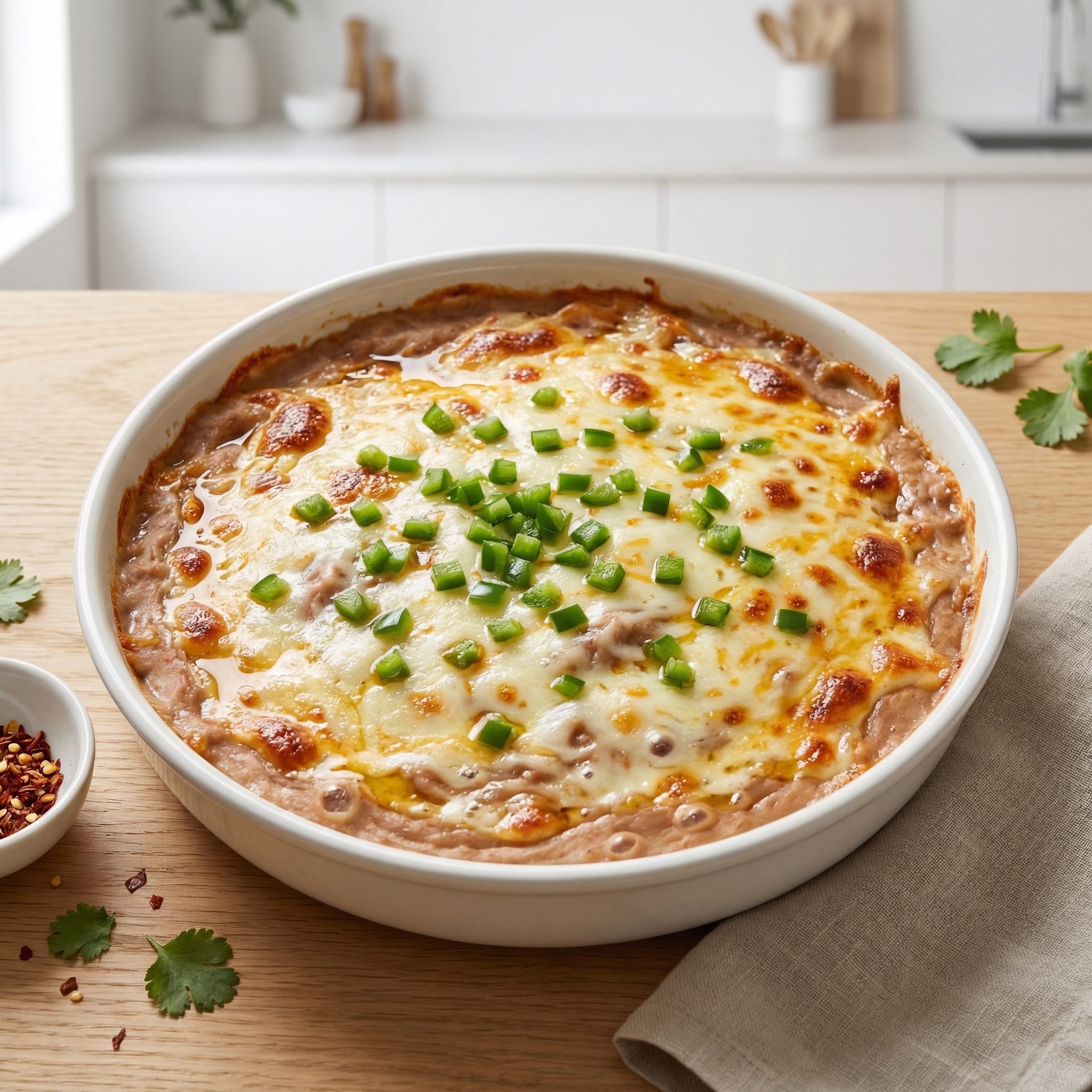 Spicy Mexican Refried Bean Hot Dip