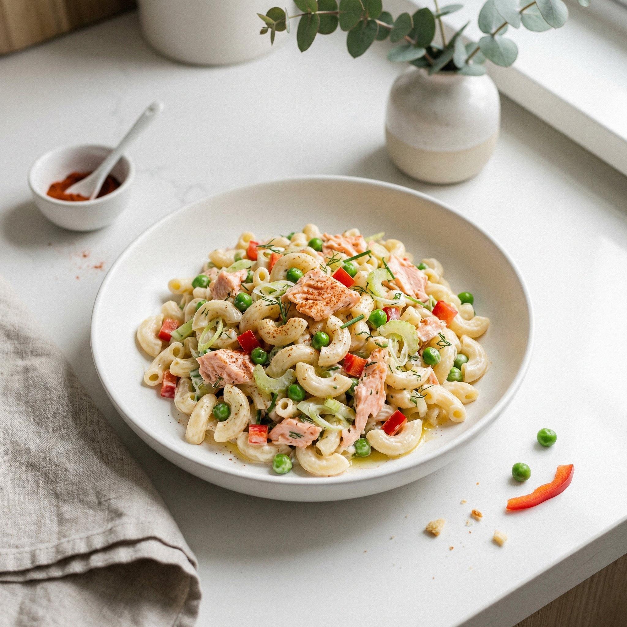 Creamy Pasta Salad with Salmon